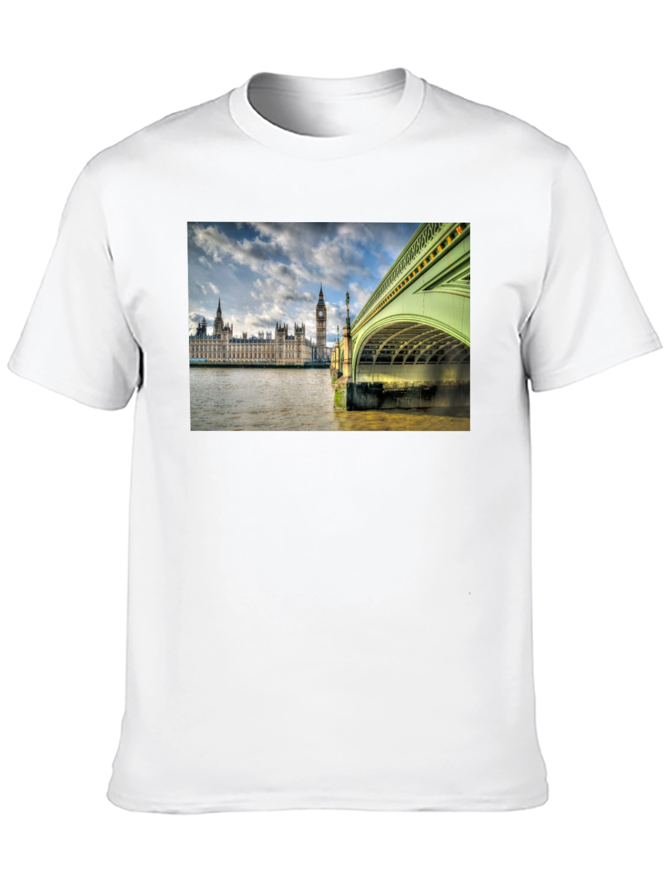 London Bridge Graphic Tee - Black Cotton T-Shirt