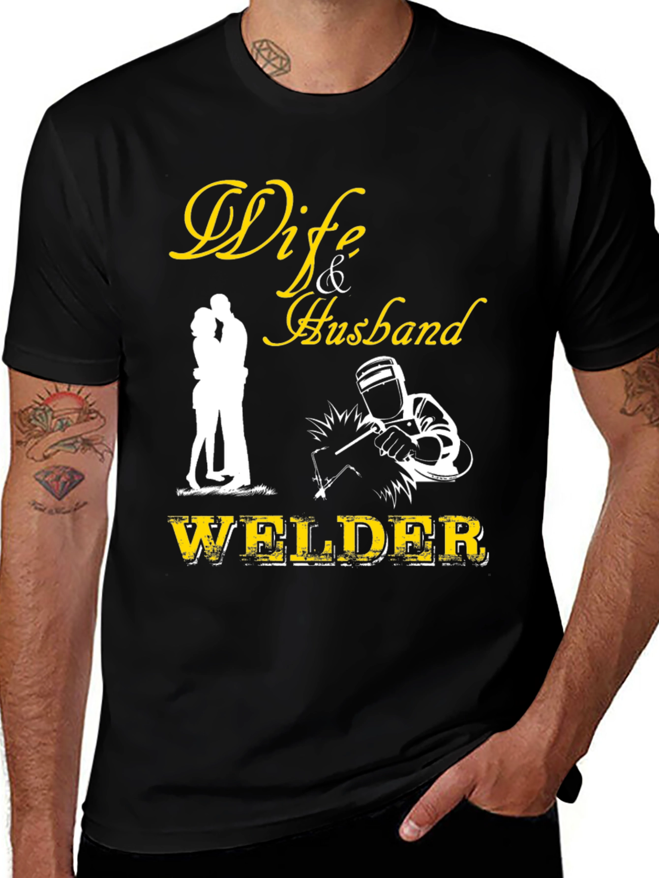 Welder Husband Graphic T-Shirt - Anniversary Gift