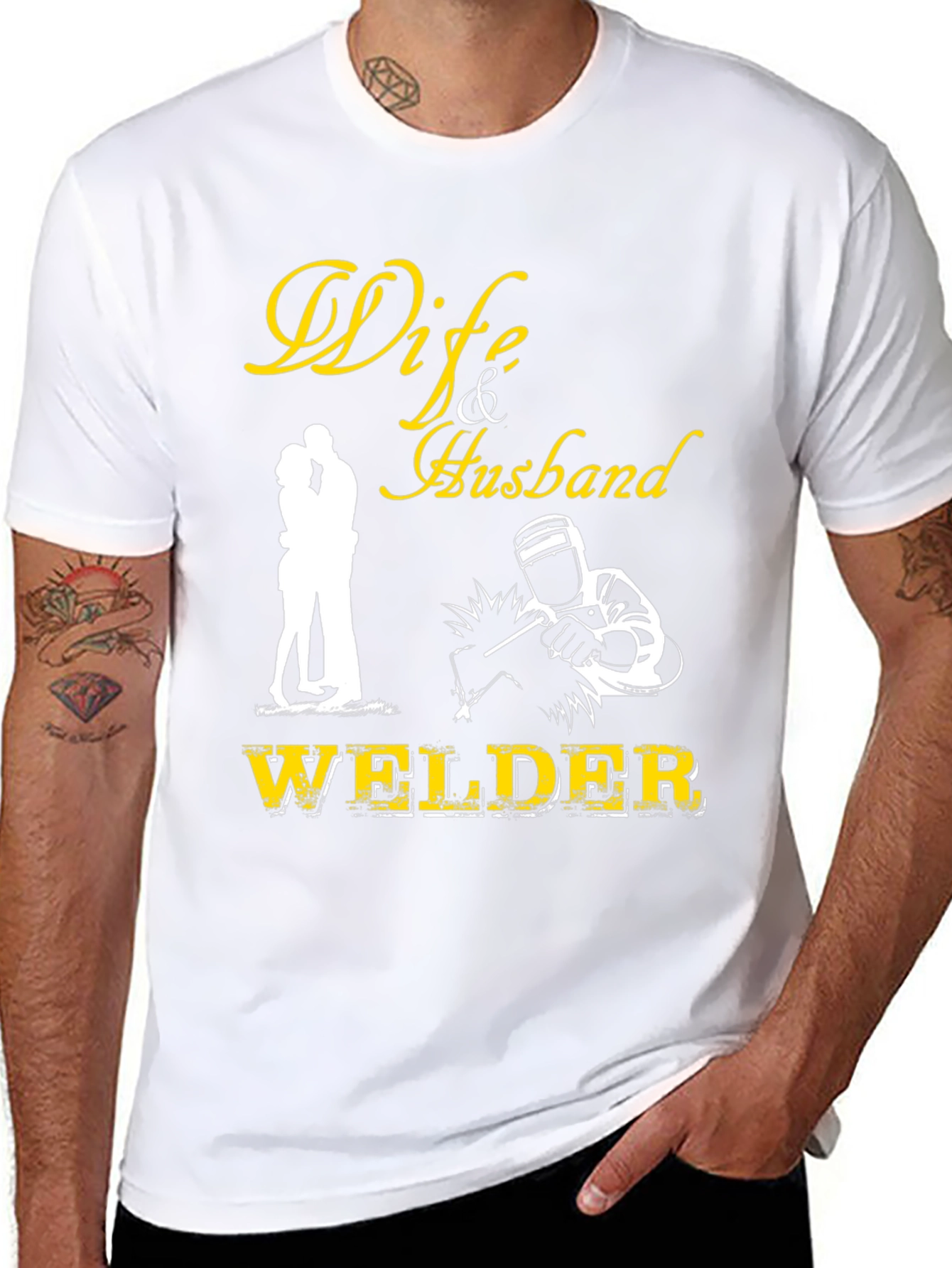 Welder Husband Graphic T-Shirt - Anniversary Gift