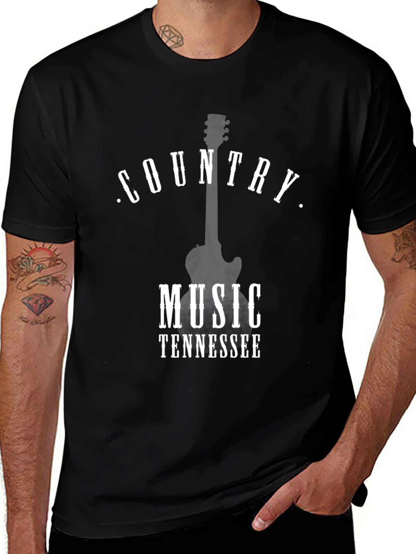 Country Music Tennessee Black T-Shirt