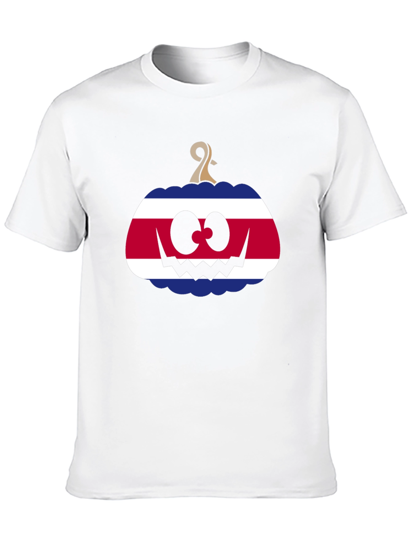 Costa Rica Flag Pumpkin Halloween T-Shirt