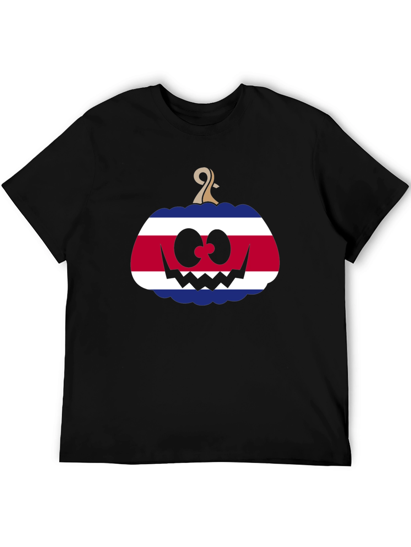 Costa Rica Flag Pumpkin Halloween T-Shirt