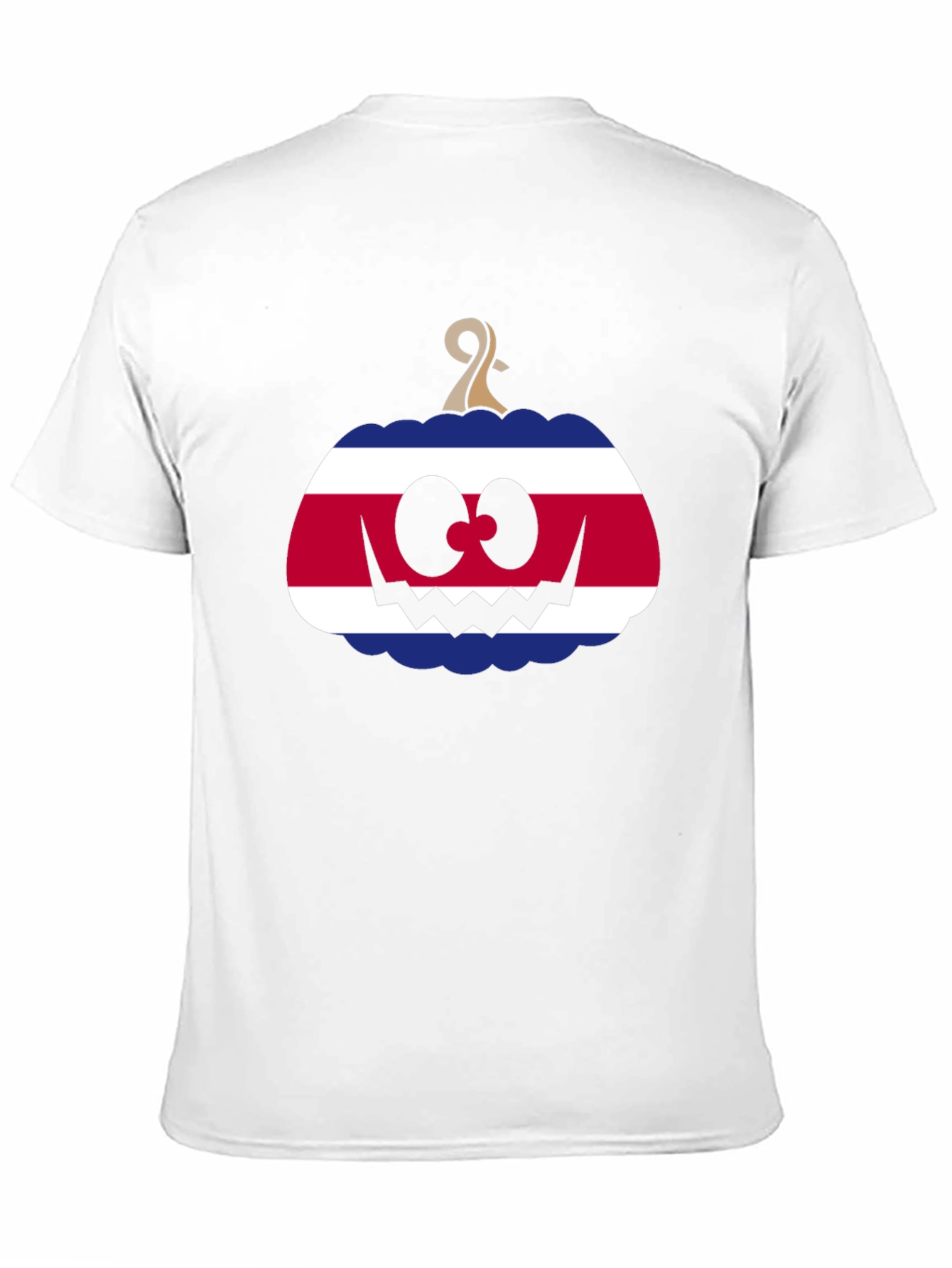 Costa Rica Flag Pumpkin Halloween T-Shirt