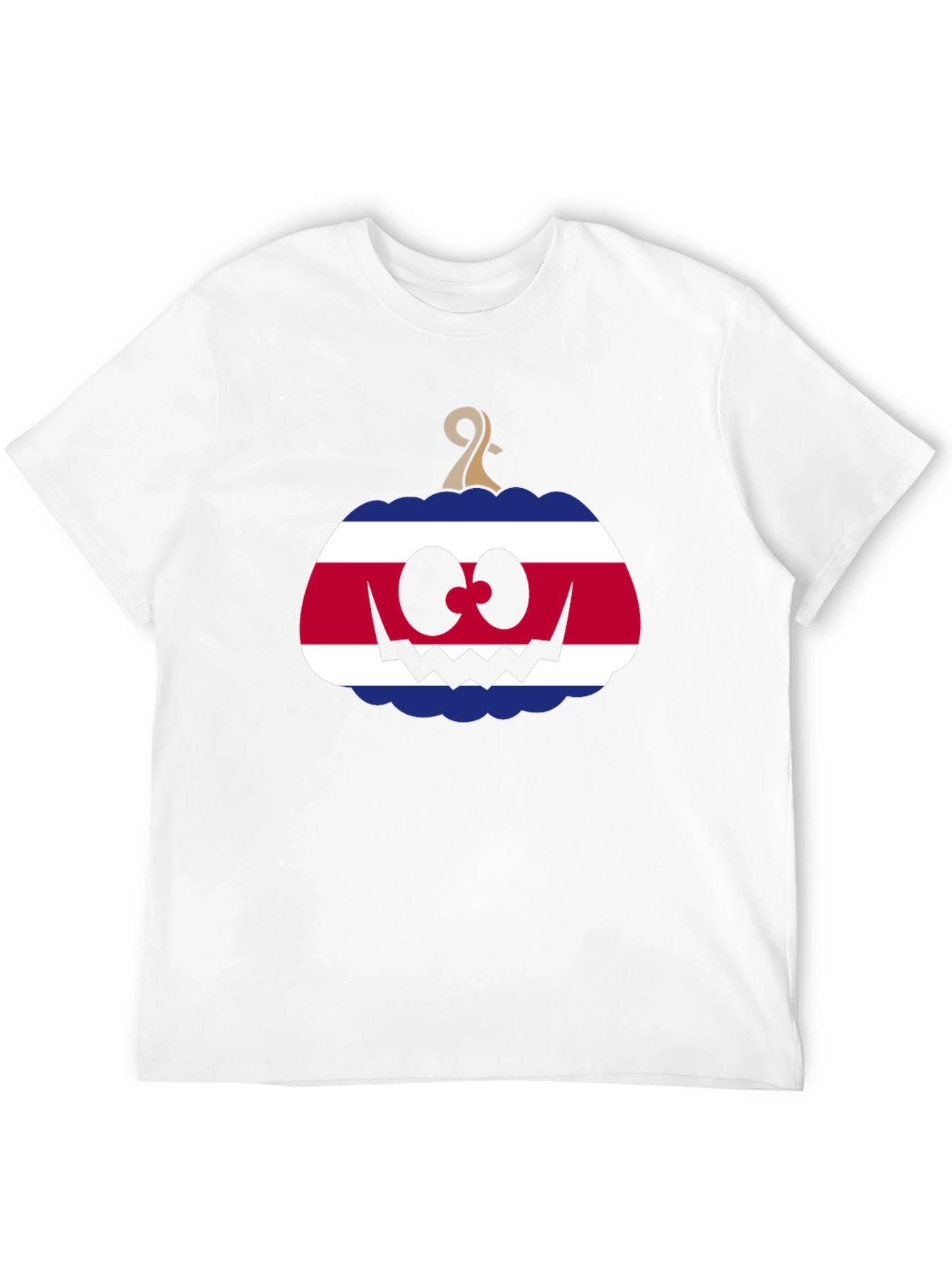 Costa Rica Flag Pumpkin Halloween T-Shirt