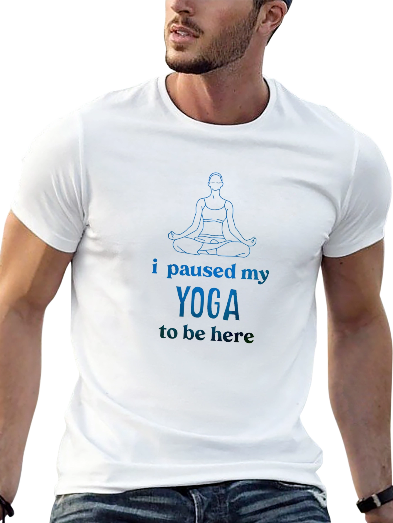 Yoga Lover Graphic T-Shirt - I Paused My Yoga