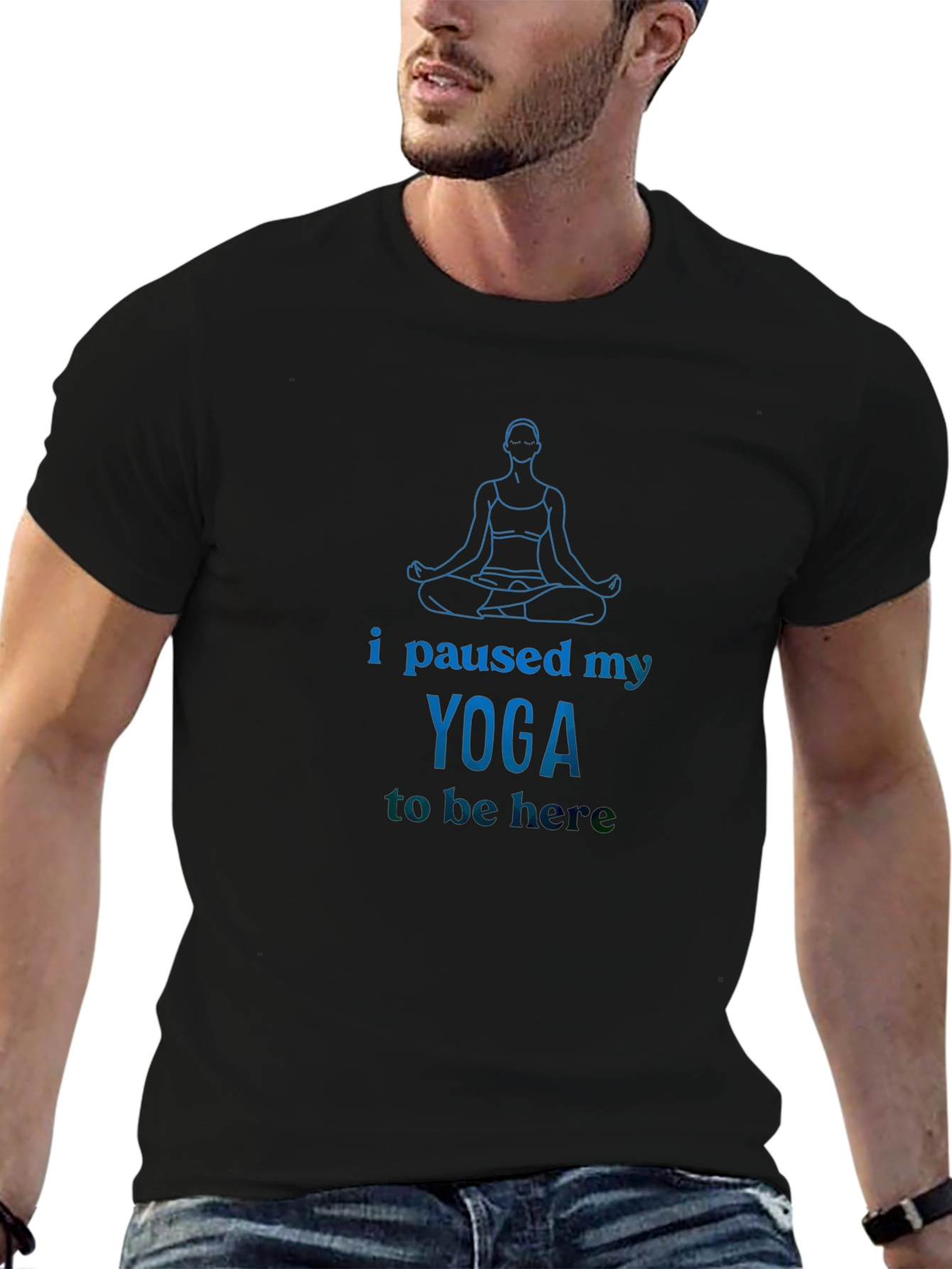 Yoga Lover Graphic T-Shirt - I Paused My Yoga