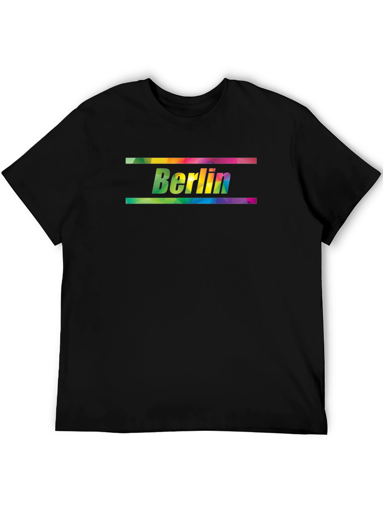 Berlin Rainbow Graphic Black T-Shirt