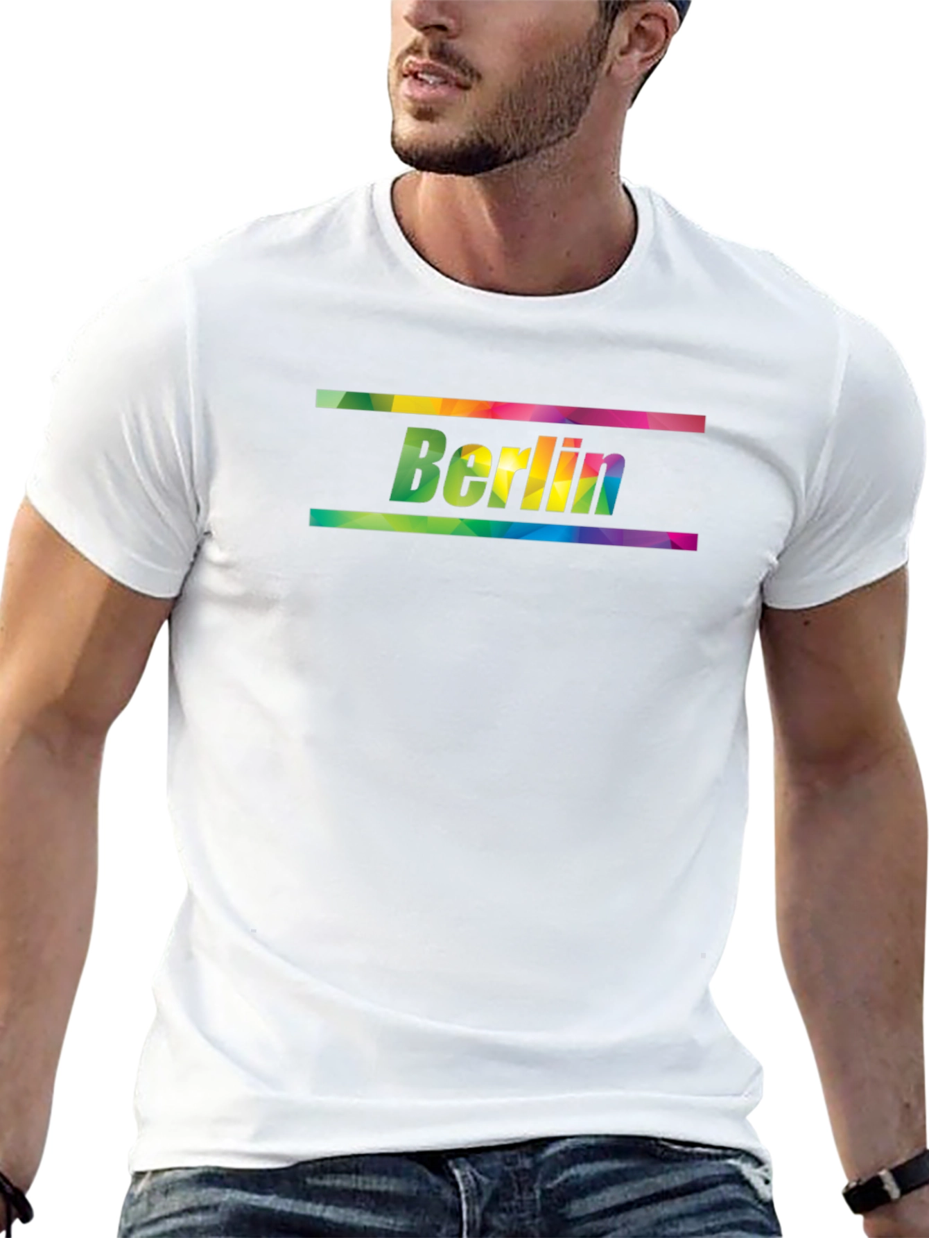 Berlin Rainbow Graphic Black T-Shirt