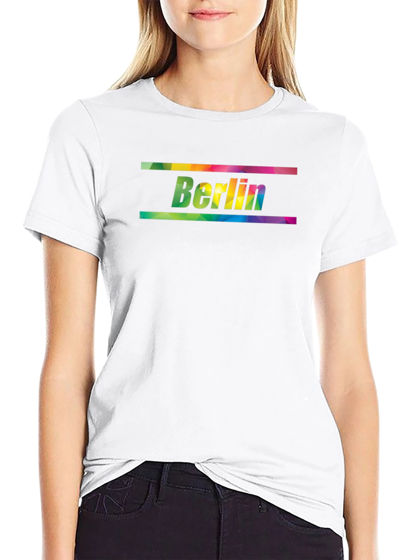 Berlin Rainbow Graphic Black T-Shirt