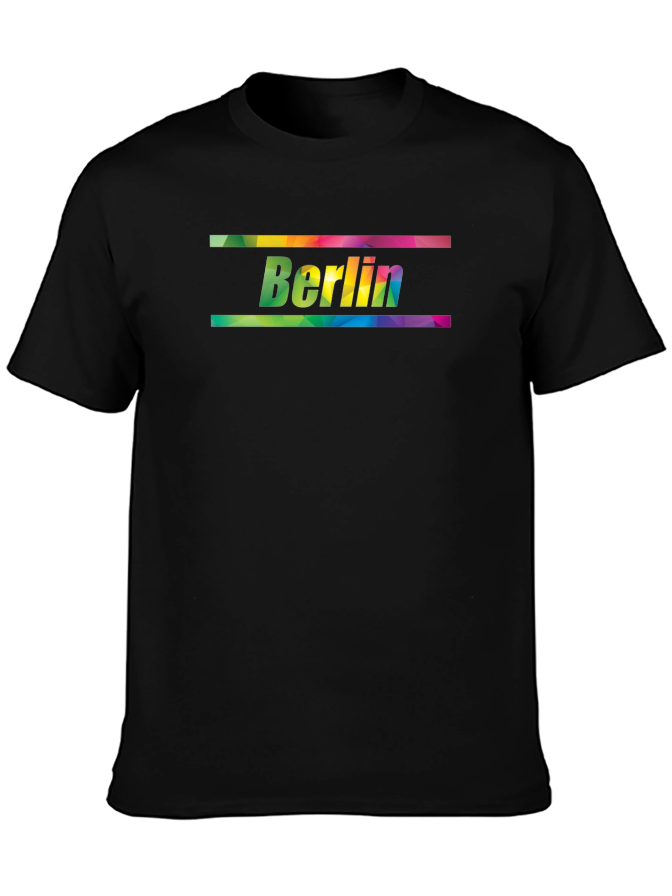 Berlin Rainbow Graphic Black T-Shirt