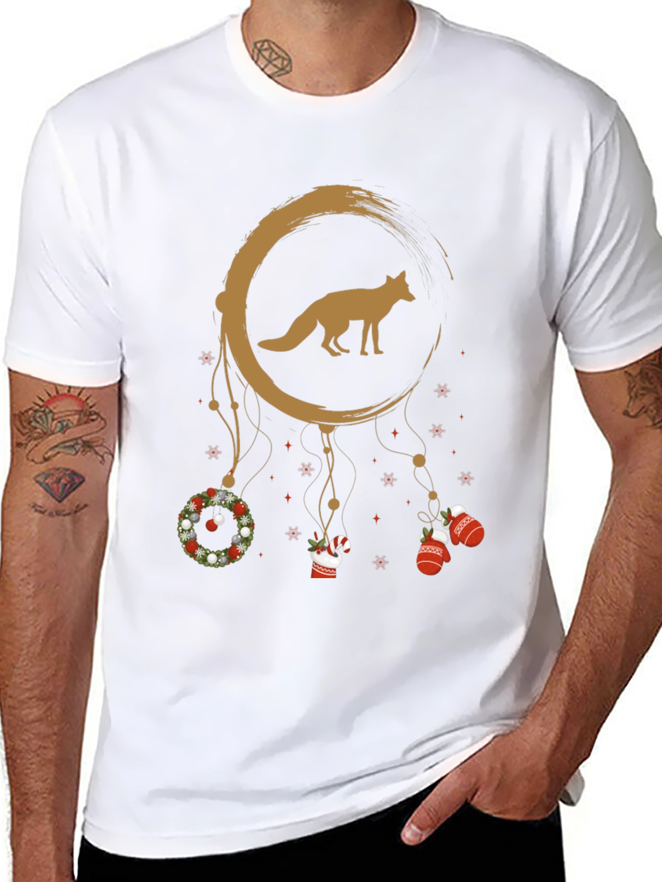 Holiday Fox Dreamcatcher Graphic Tee