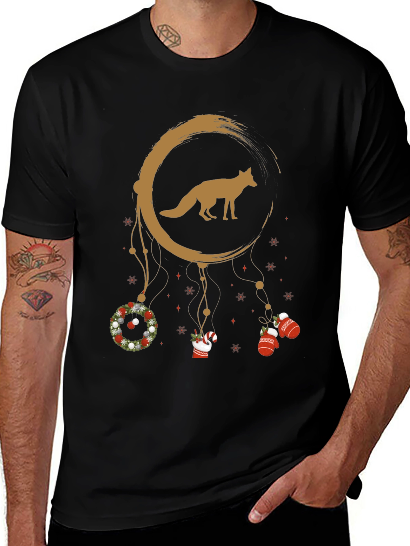 Holiday Fox Dreamcatcher Graphic Tee