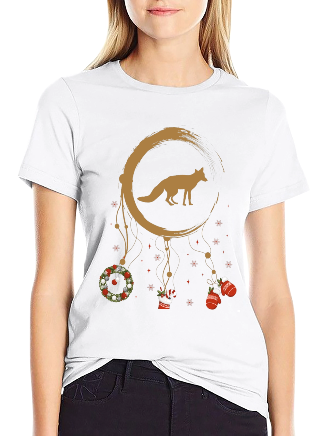 Holiday Fox Dreamcatcher Graphic Tee