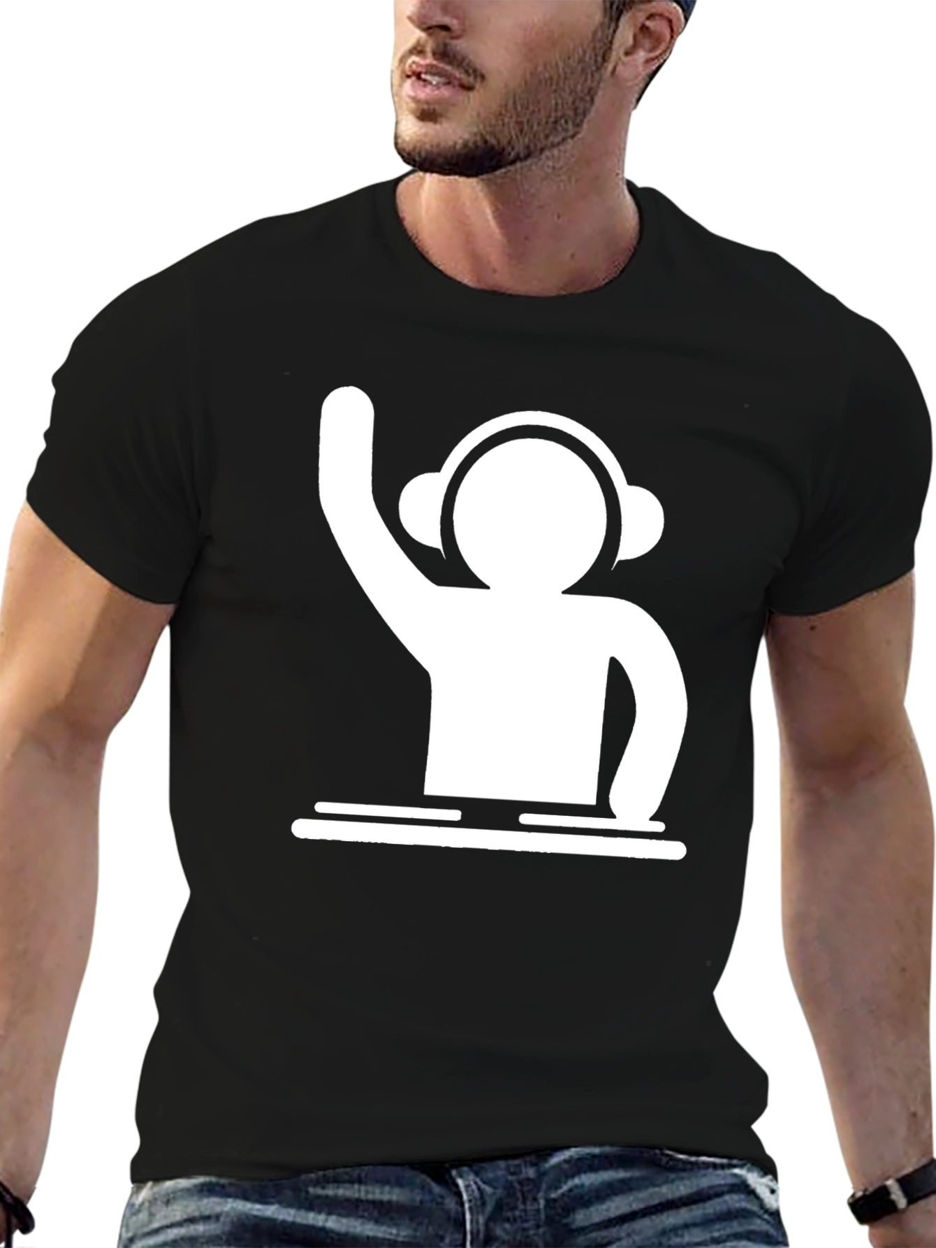DJ Graphic Black T-Shirt - Music Lover Apparel