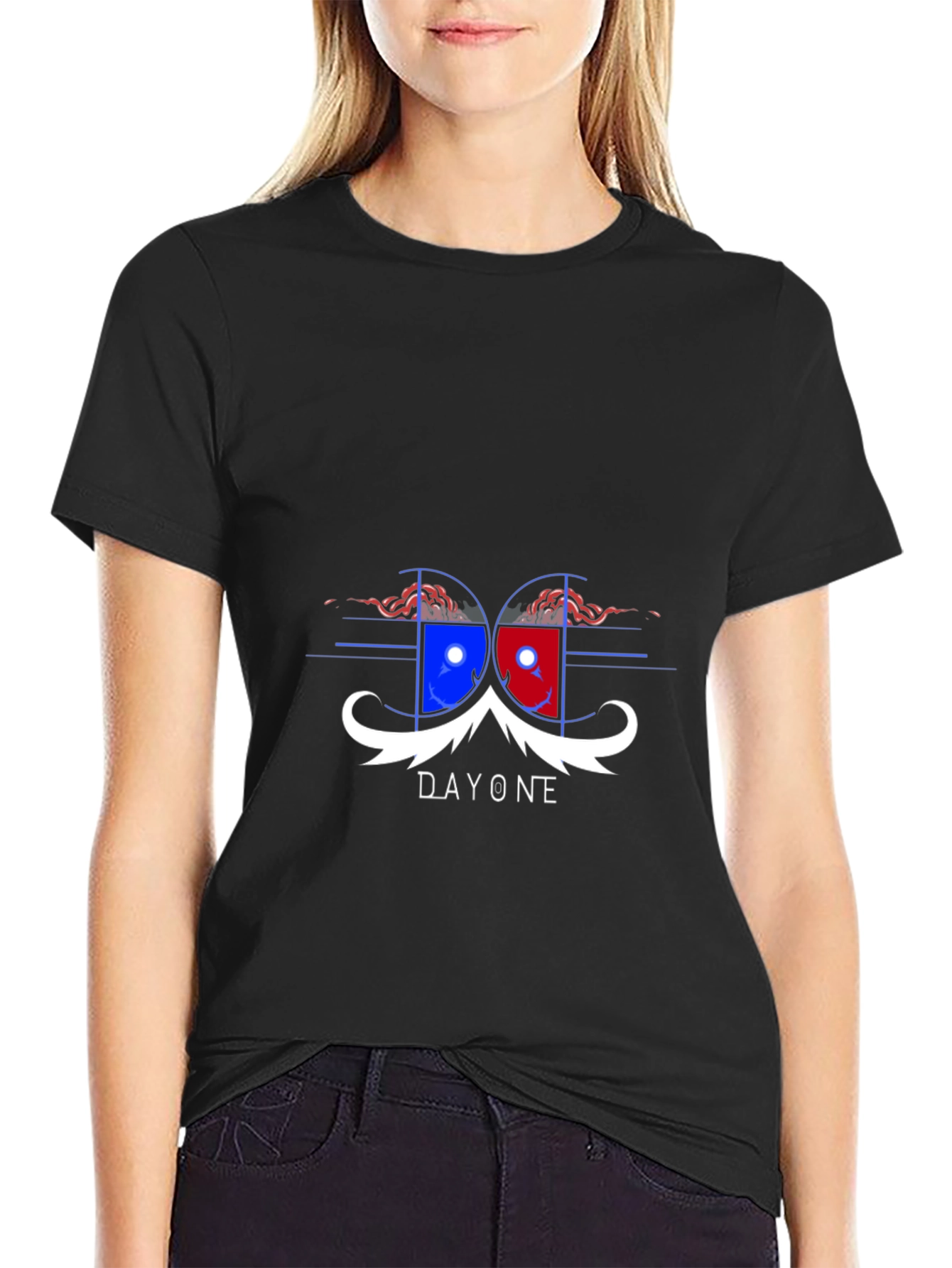 DAYONE Graphic Print Black T-Shirt