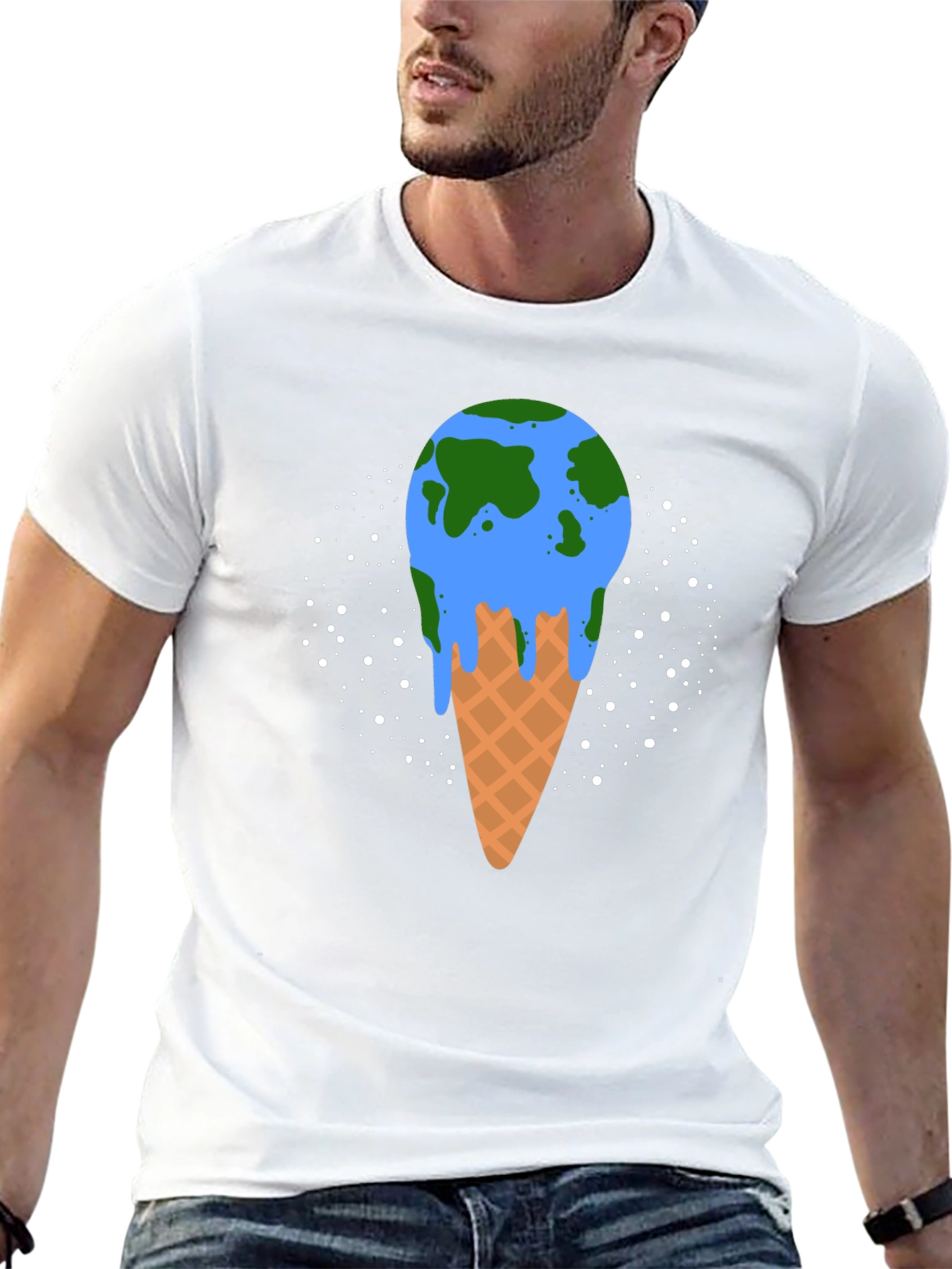 Melting Earth Ice Cream Graphic Tee