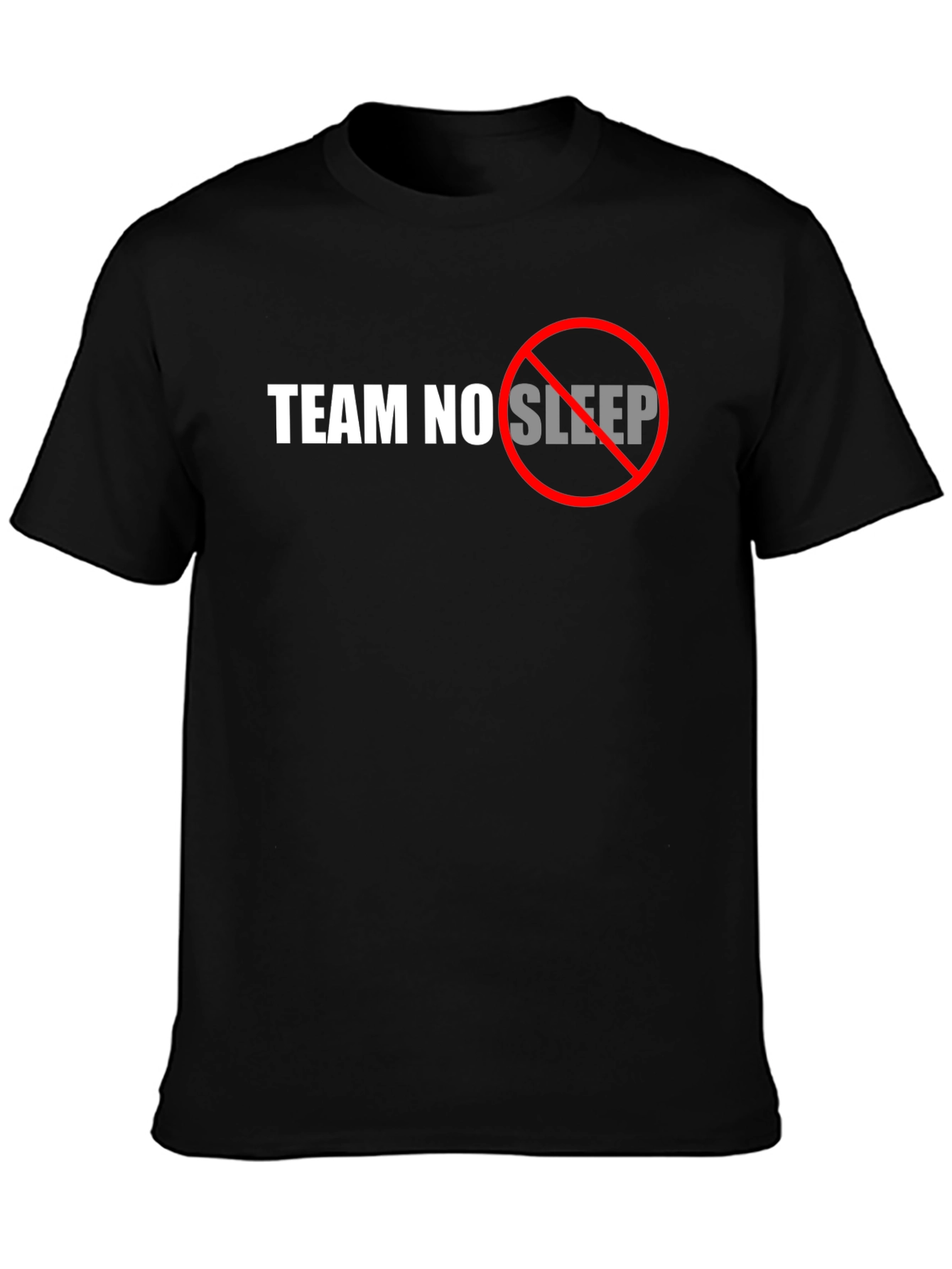Team No Sleep Graphic Tee - Black Cotton T-Shirt