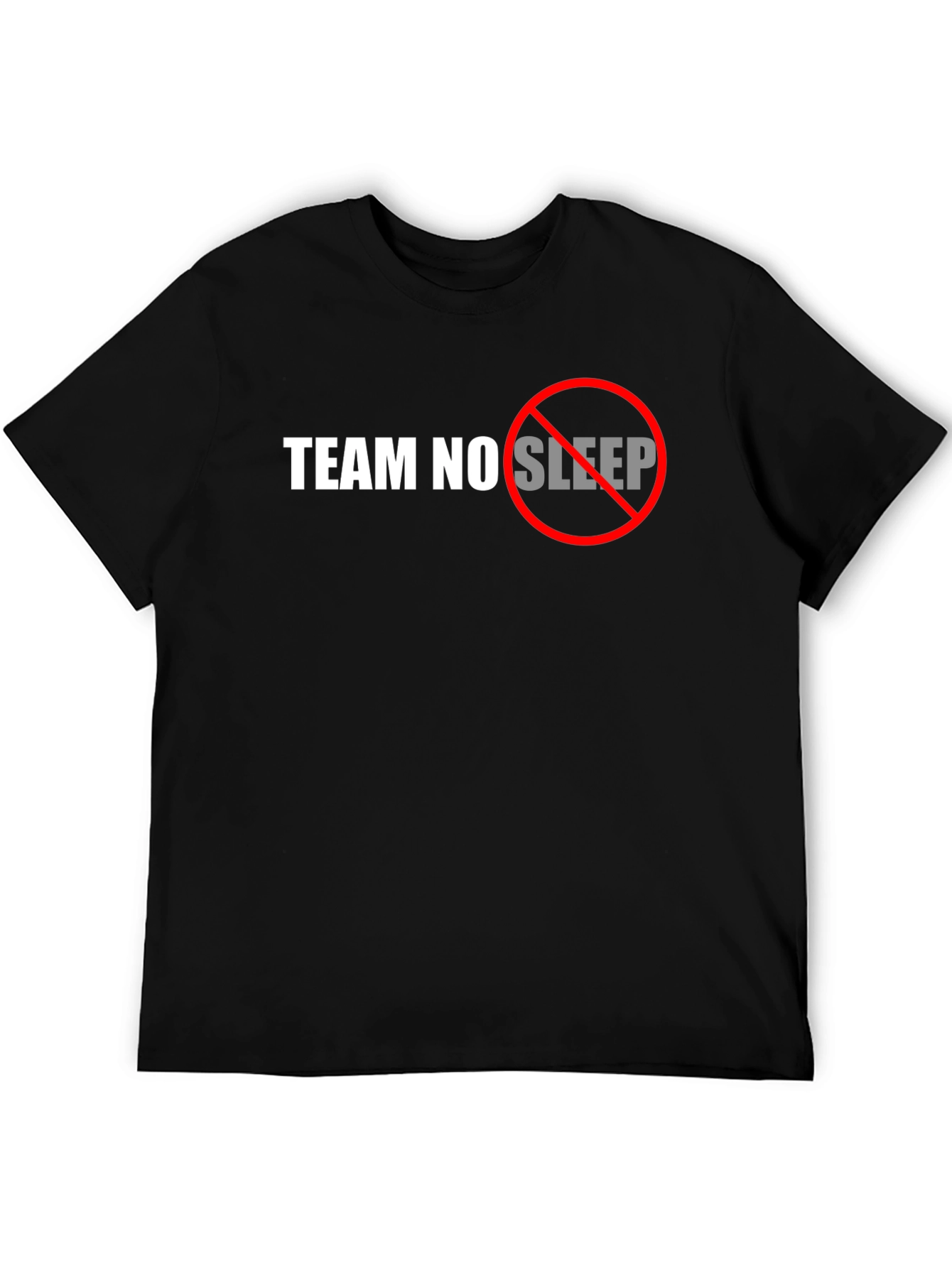 Team No Sleep Graphic Tee - Black Cotton T-Shirt