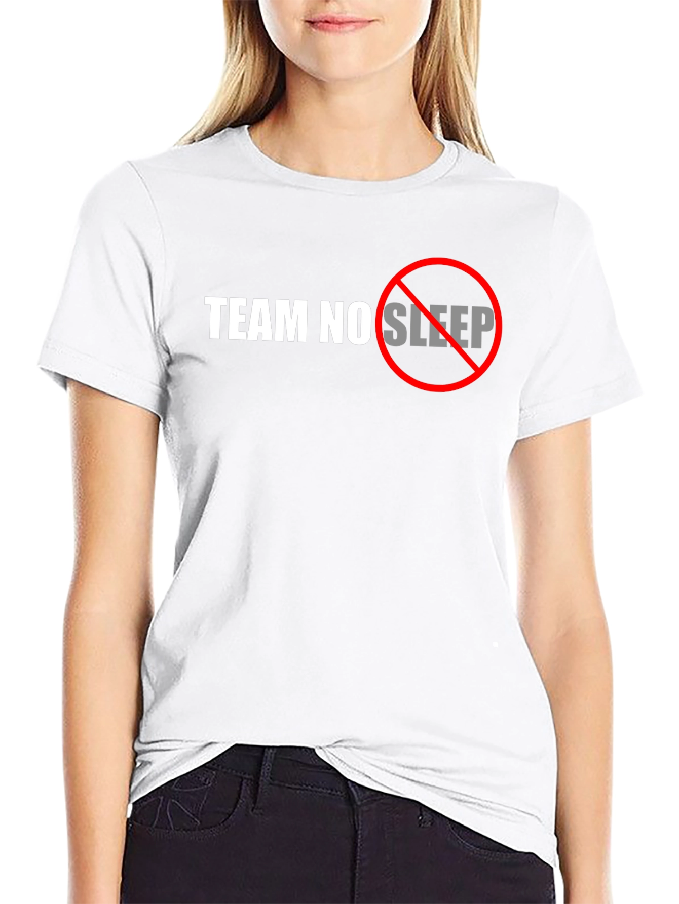Team No Sleep Graphic Tee - Black Cotton T-Shirt