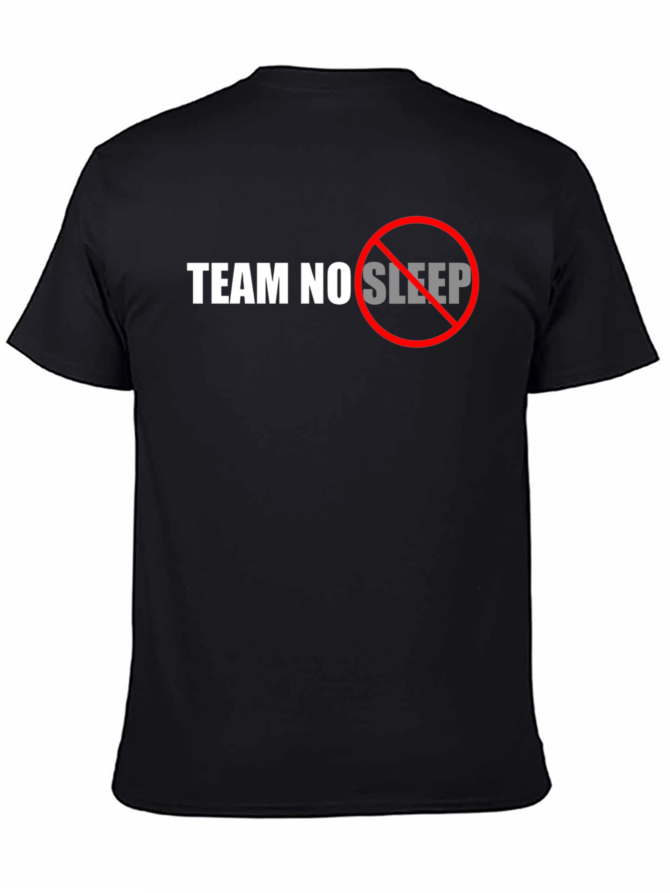 Team No Sleep Graphic Tee - Black Cotton T-Shirt