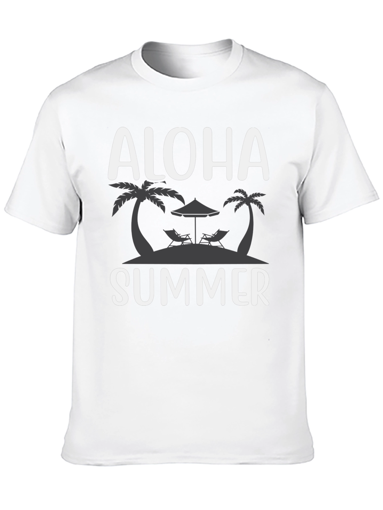 Aloha Summer Black T-Shirt - Island Vibes