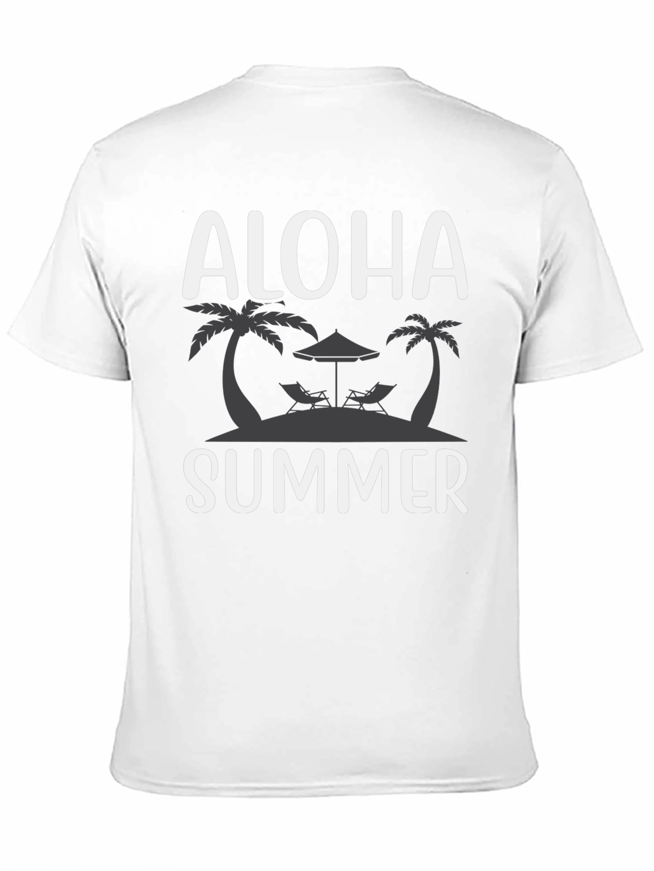 Aloha Summer Black T-Shirt - Island Vibes