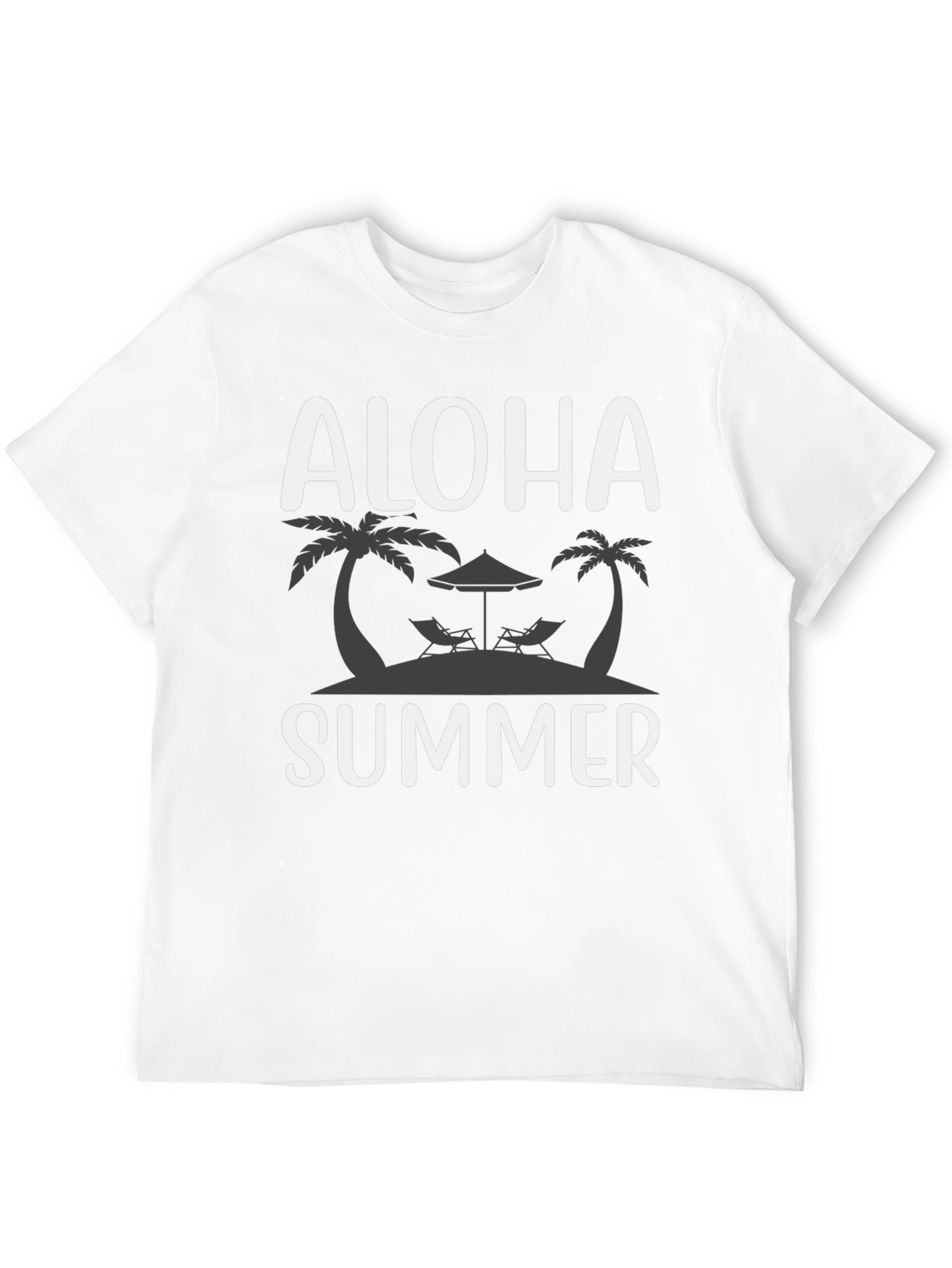Aloha Summer Black T-Shirt - Island Vibes