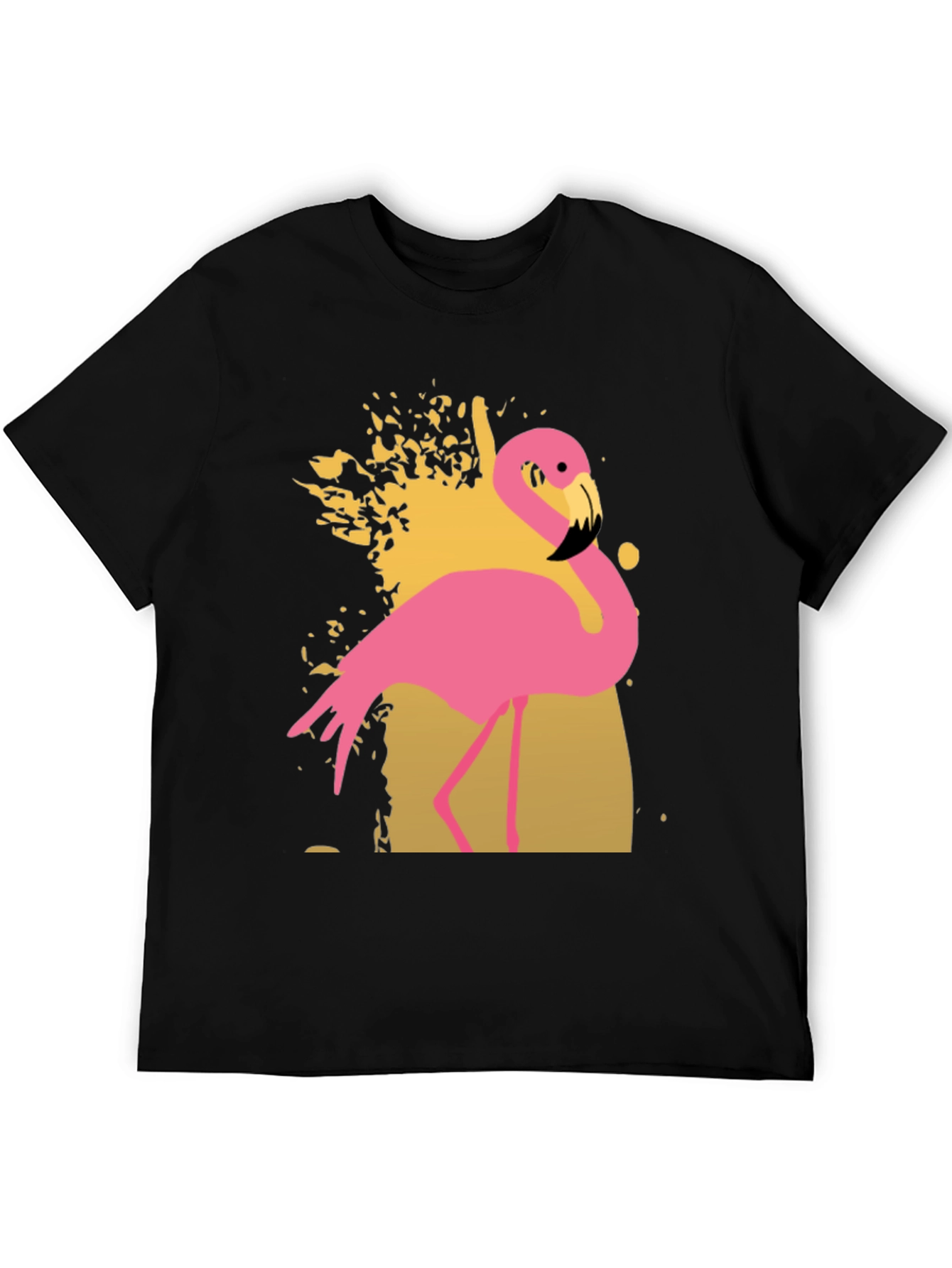 Flamingo Graphic Print Crew Neck T-Shirt
