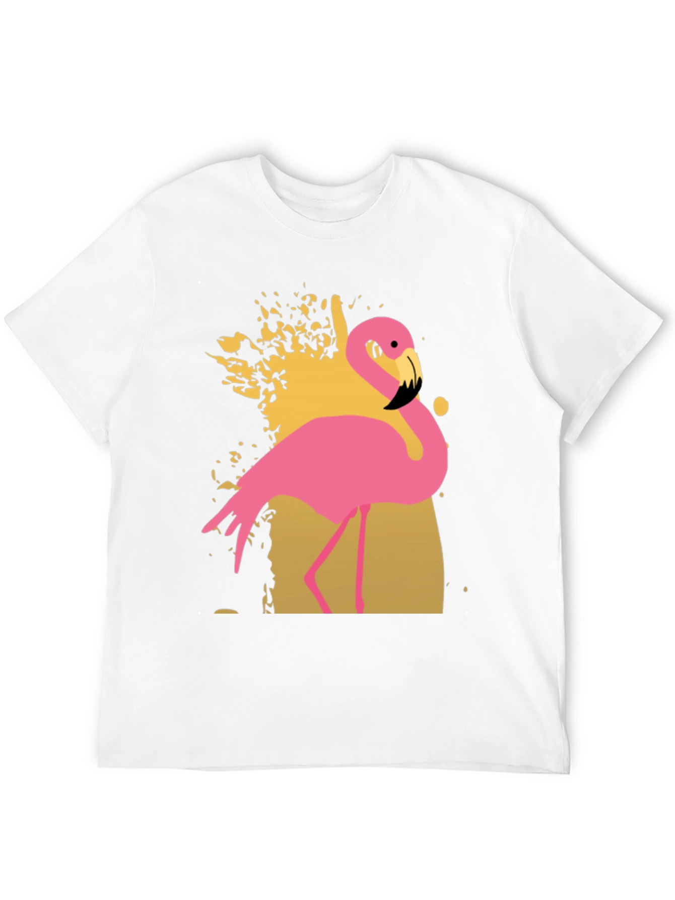 Flamingo Graphic Print Crew Neck T-Shirt