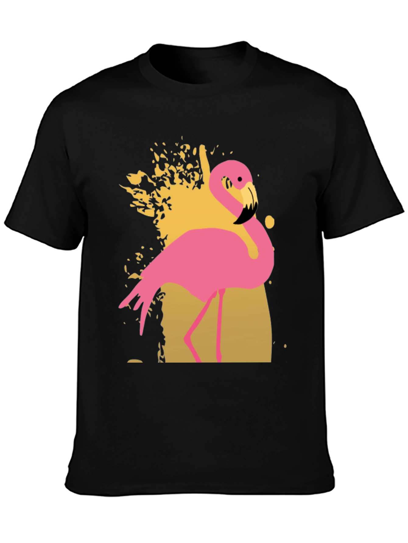 Flamingo Graphic Print Crew Neck T-Shirt