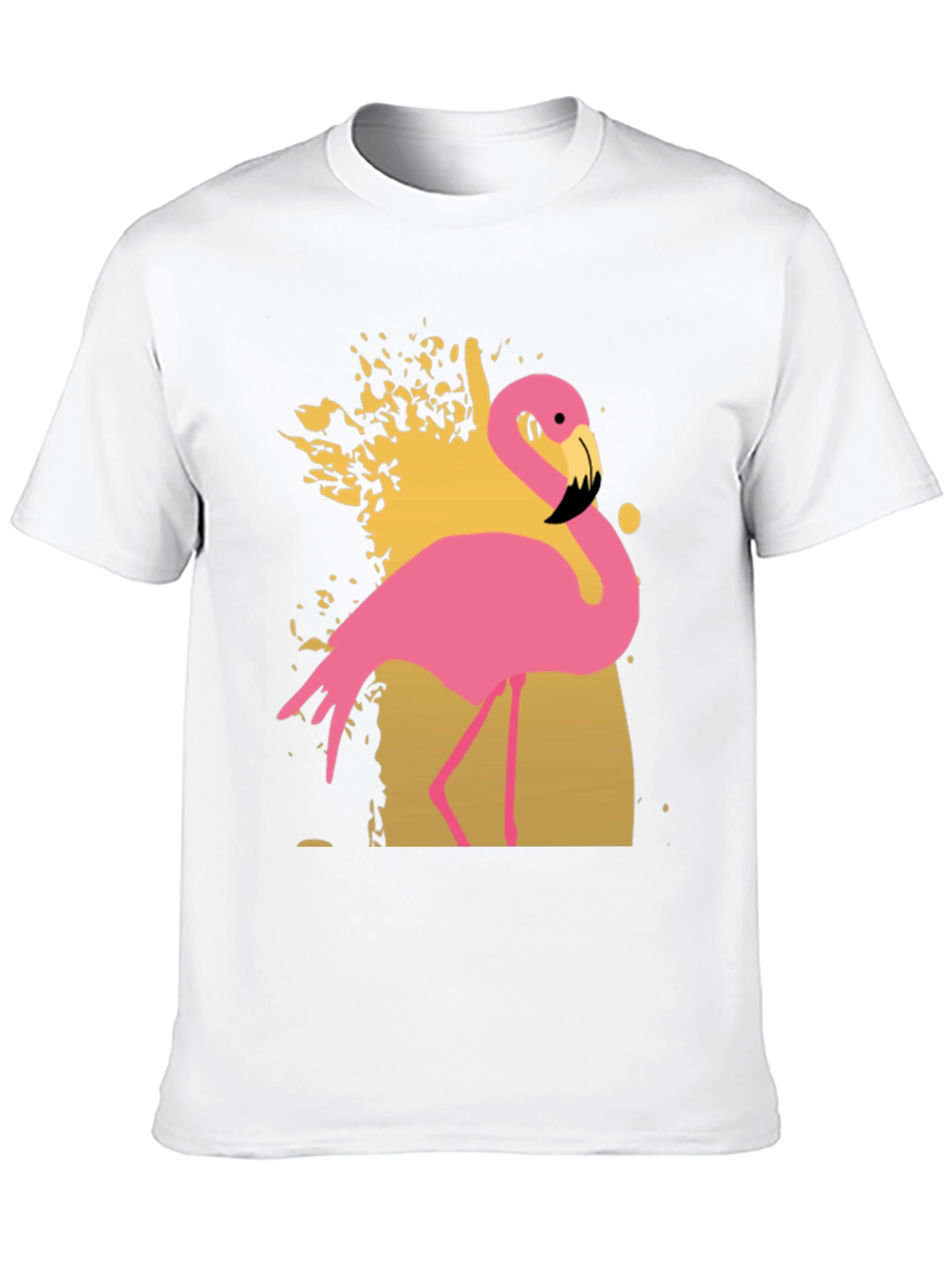 Flamingo Graphic Print Crew Neck T-Shirt