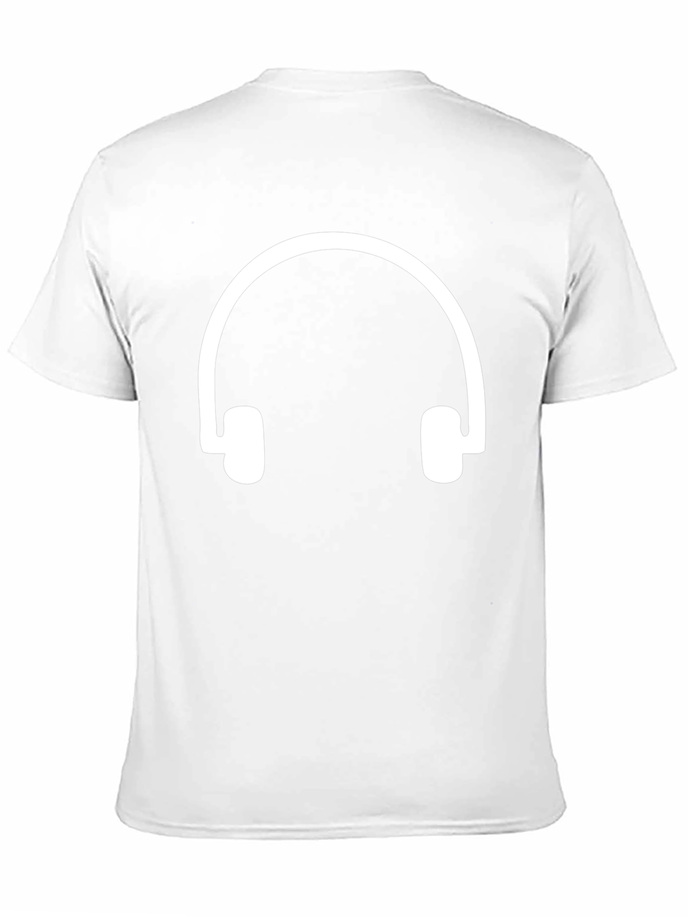 Headphone Graphic Tee - Black Cotton Comfort