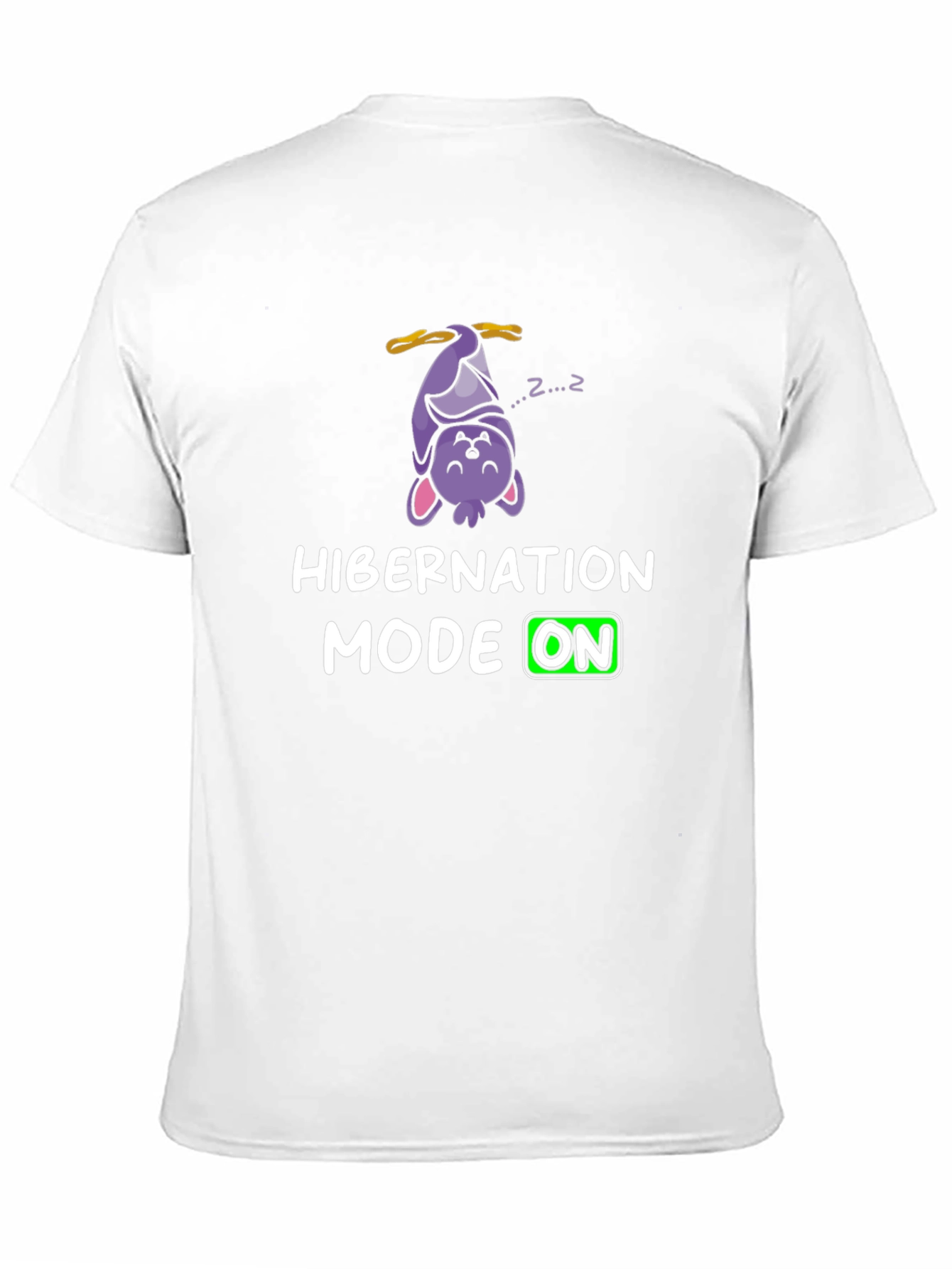 Hibernation Mode On T-Shirt Funny Sleeping Bat Tee