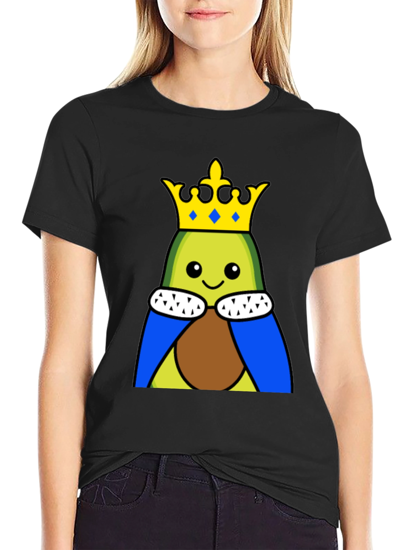 Avocado King T-Shirt - Funny Cartoon Tee