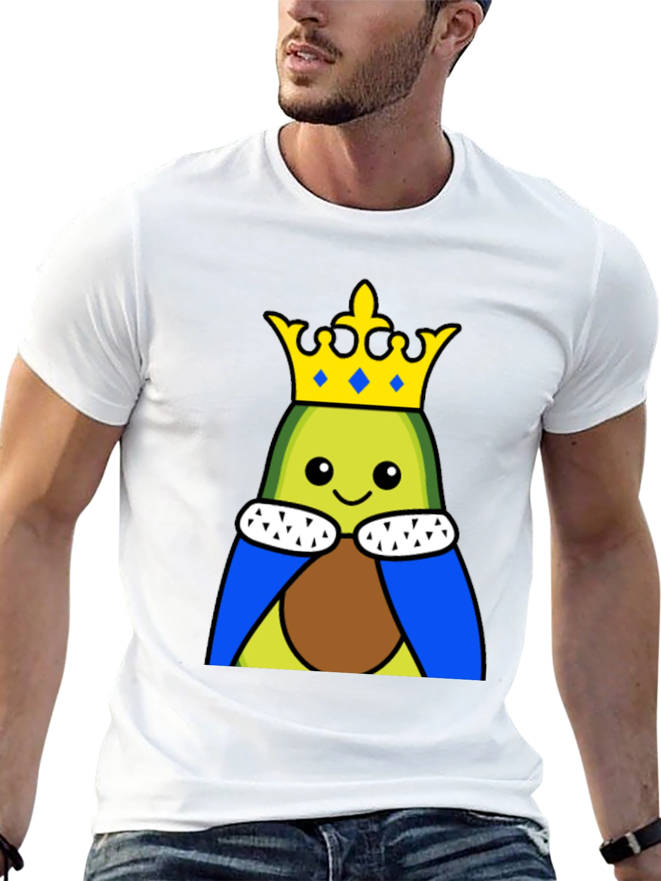 Avocado King T-Shirt - Funny Cartoon Tee