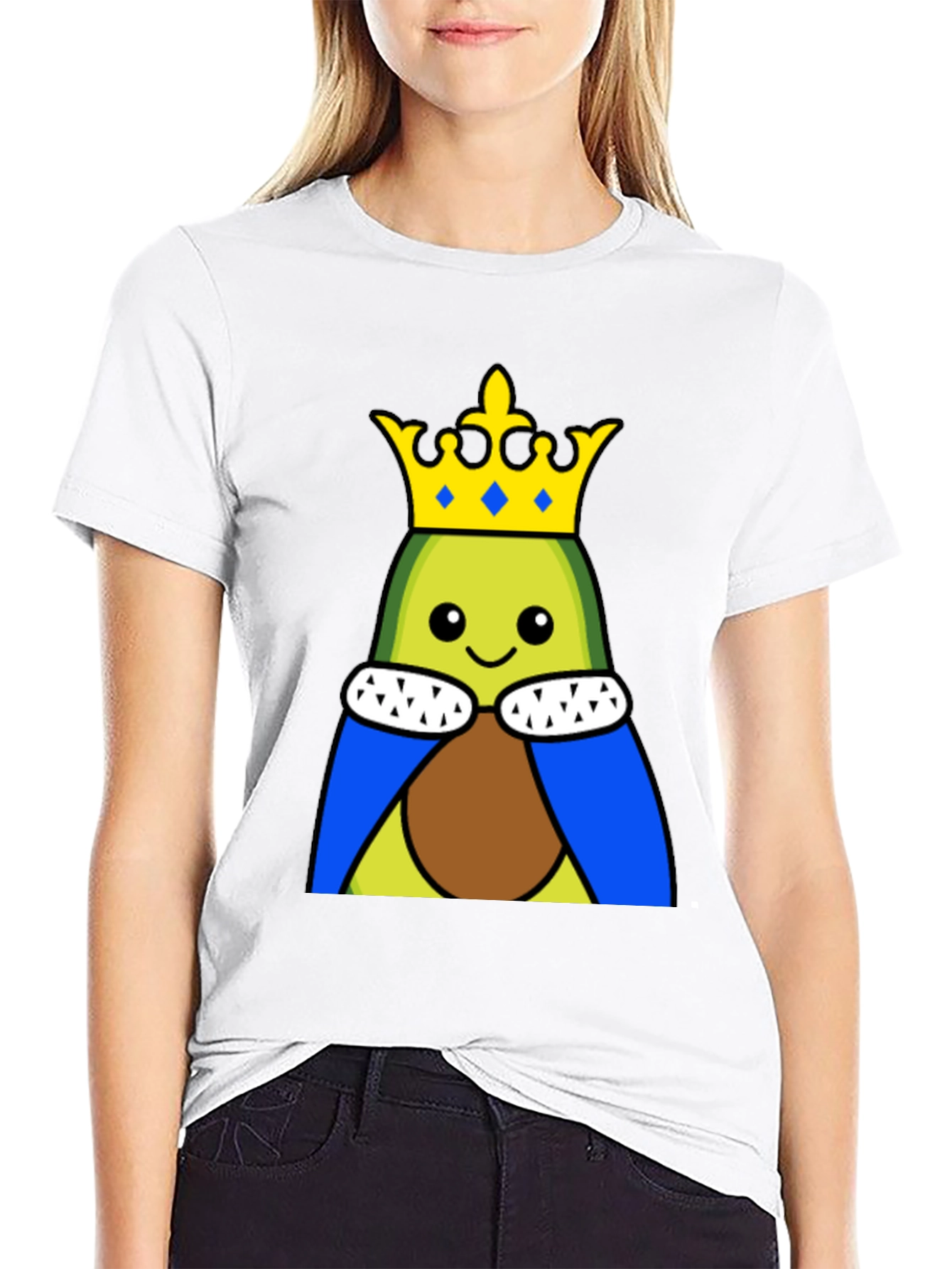 Avocado King T-Shirt - Funny Cartoon Tee