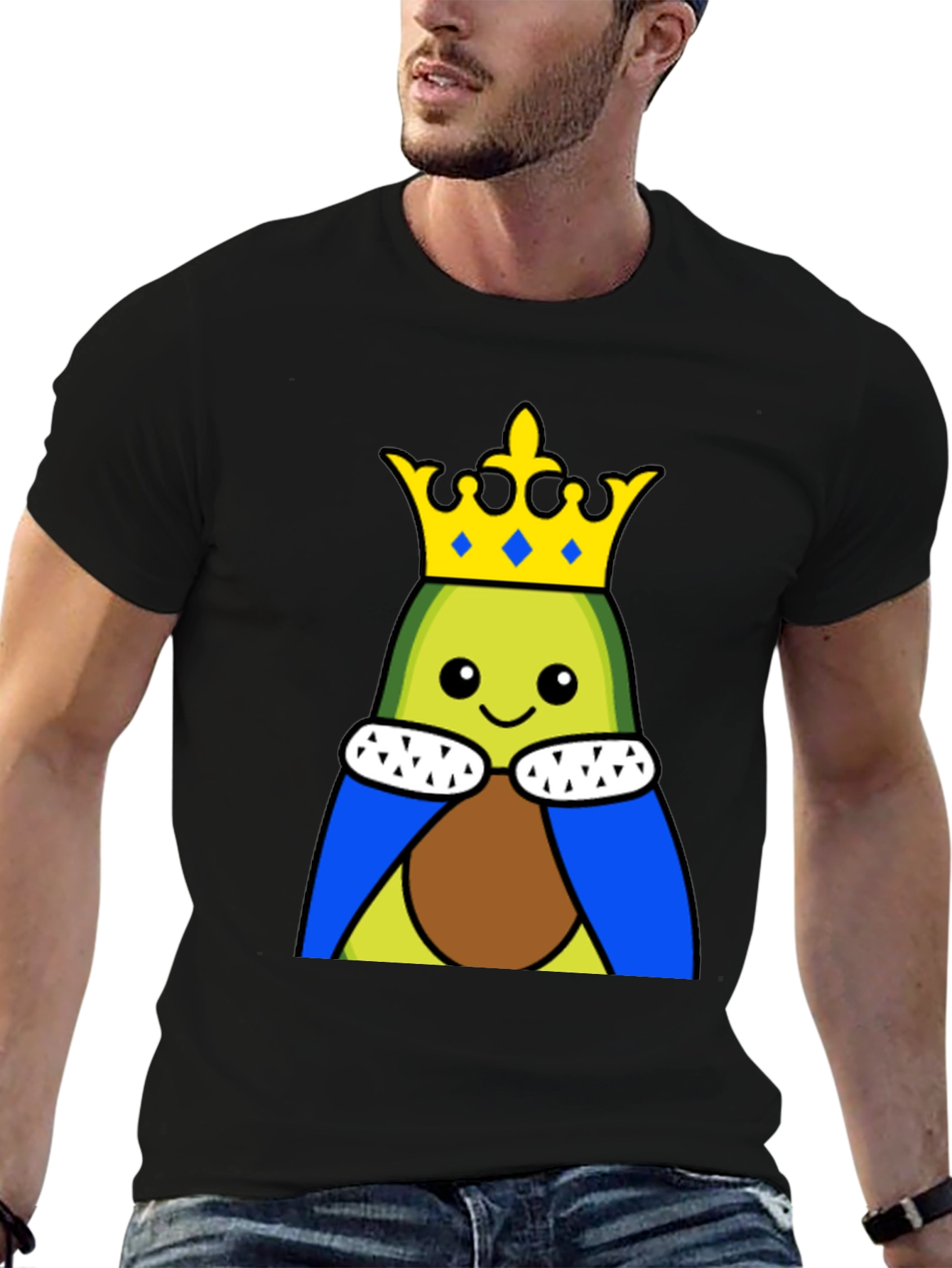 Avocado King T-Shirt - Funny Cartoon Tee