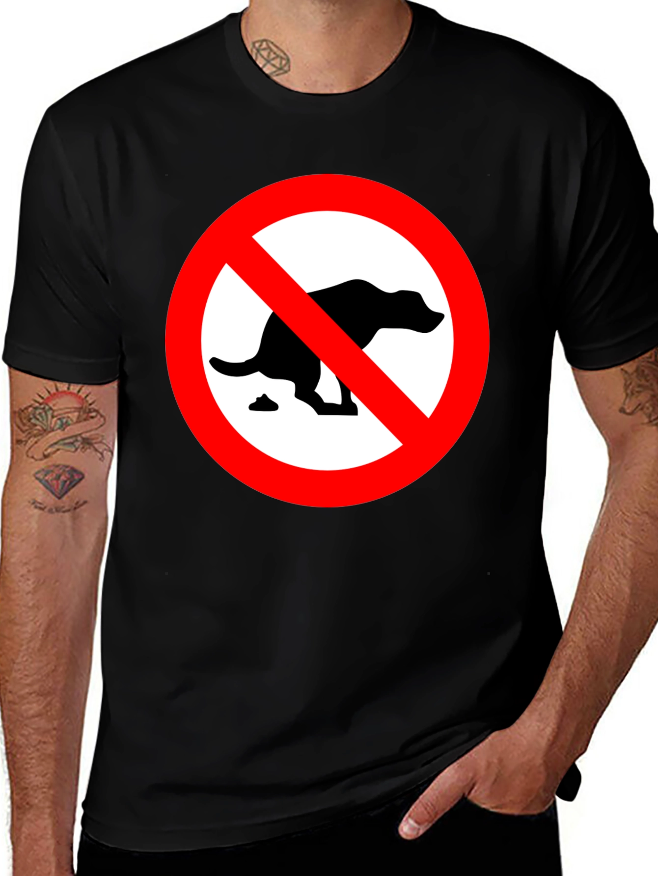 No Dog Poop T-Shirt - Novelty Graphic Tee