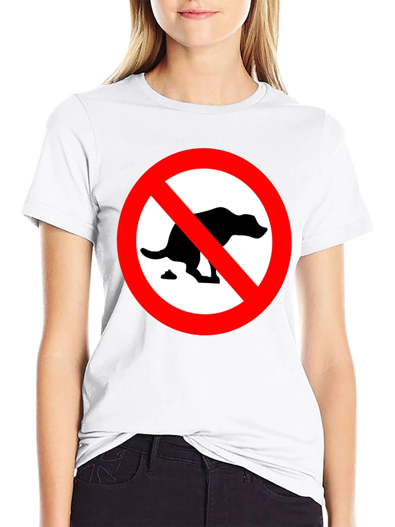 No Dog Poop T-Shirt - Novelty Graphic Tee