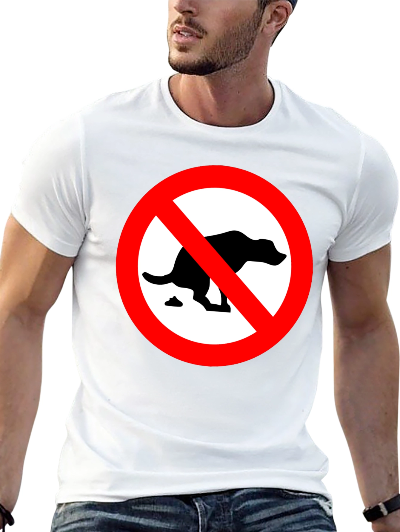 No Dog Poop T-Shirt - Novelty Graphic Tee