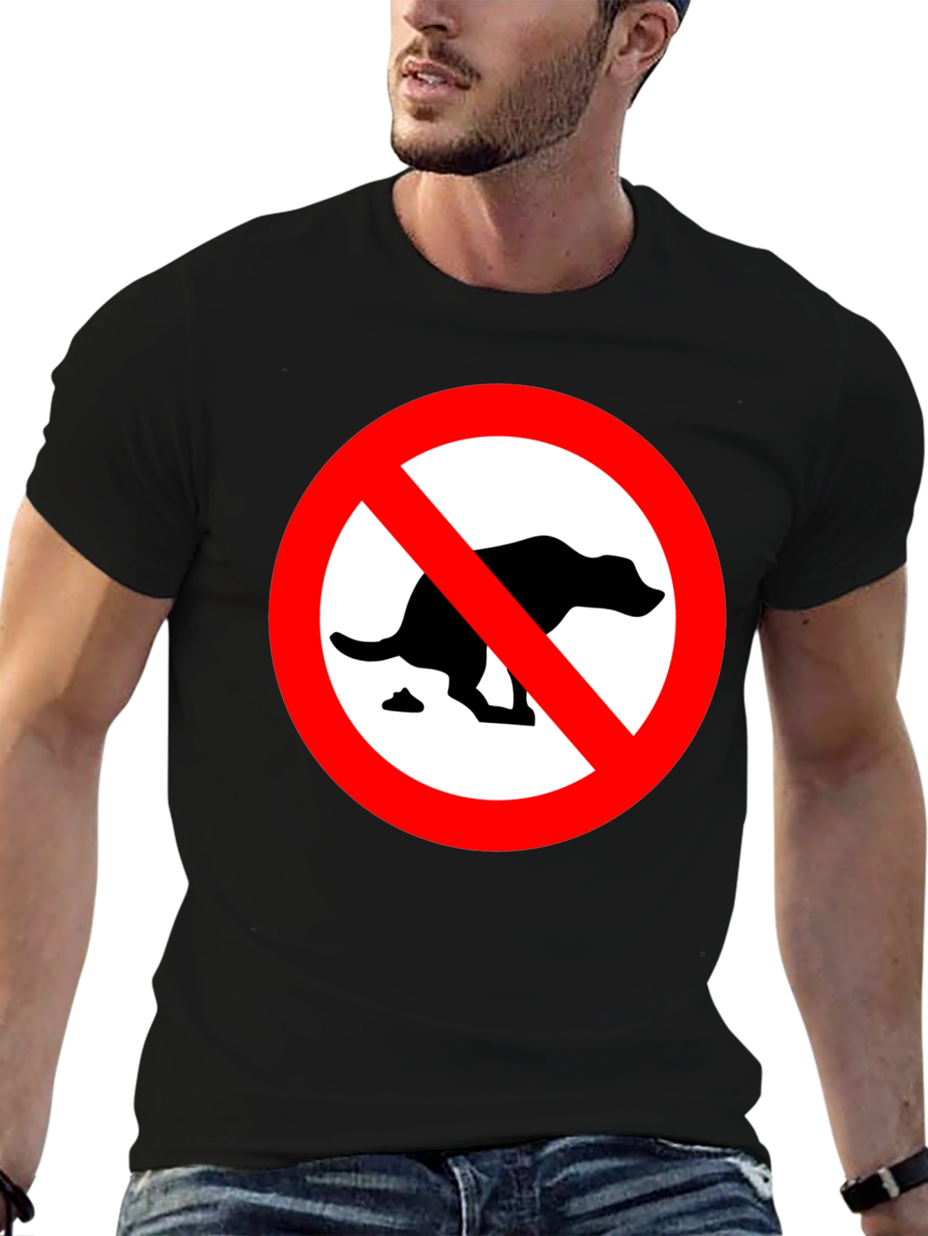 No Dog Poop T-Shirt - Novelty Graphic Tee