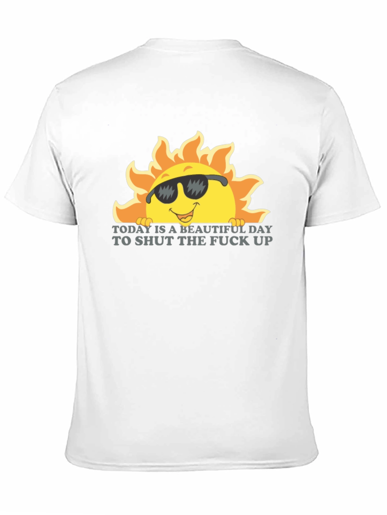 Sarcastic Sun Graphic Tee - Shut Up Black T-Shirt