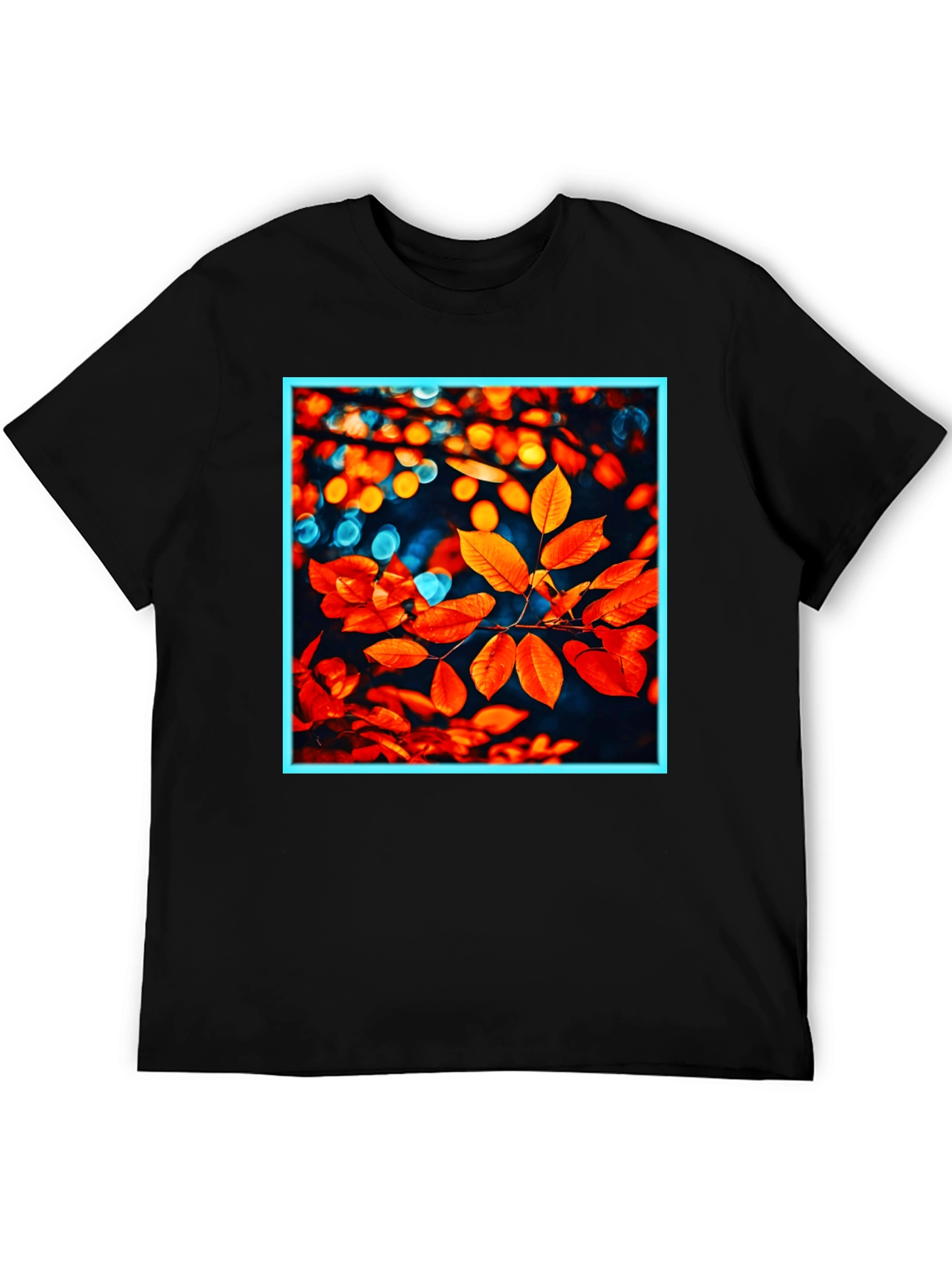 Autumn Leaves Graphic Tee - Stylish Nature Print