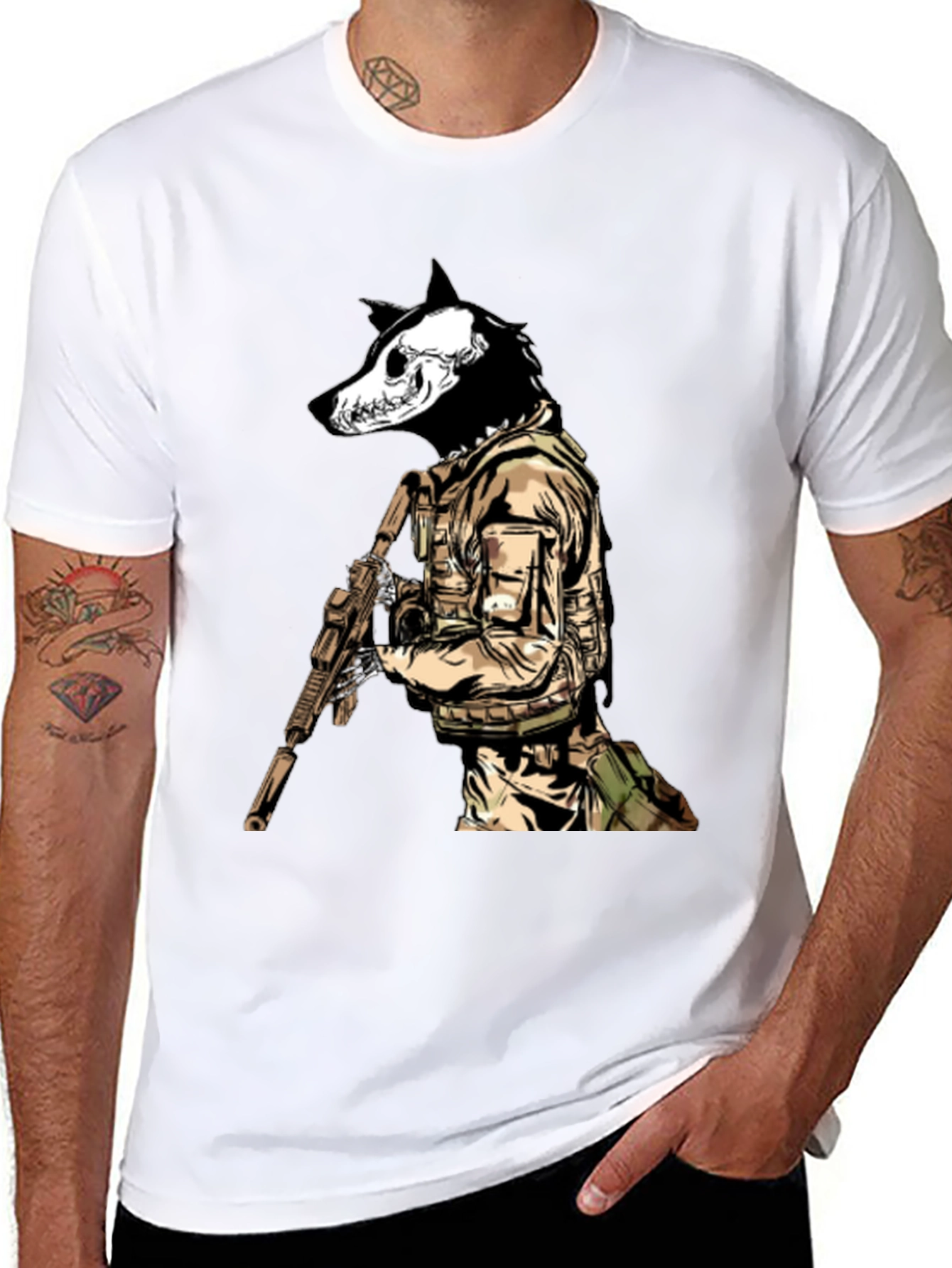 Tactical Wolf T-Shirt - Military Style