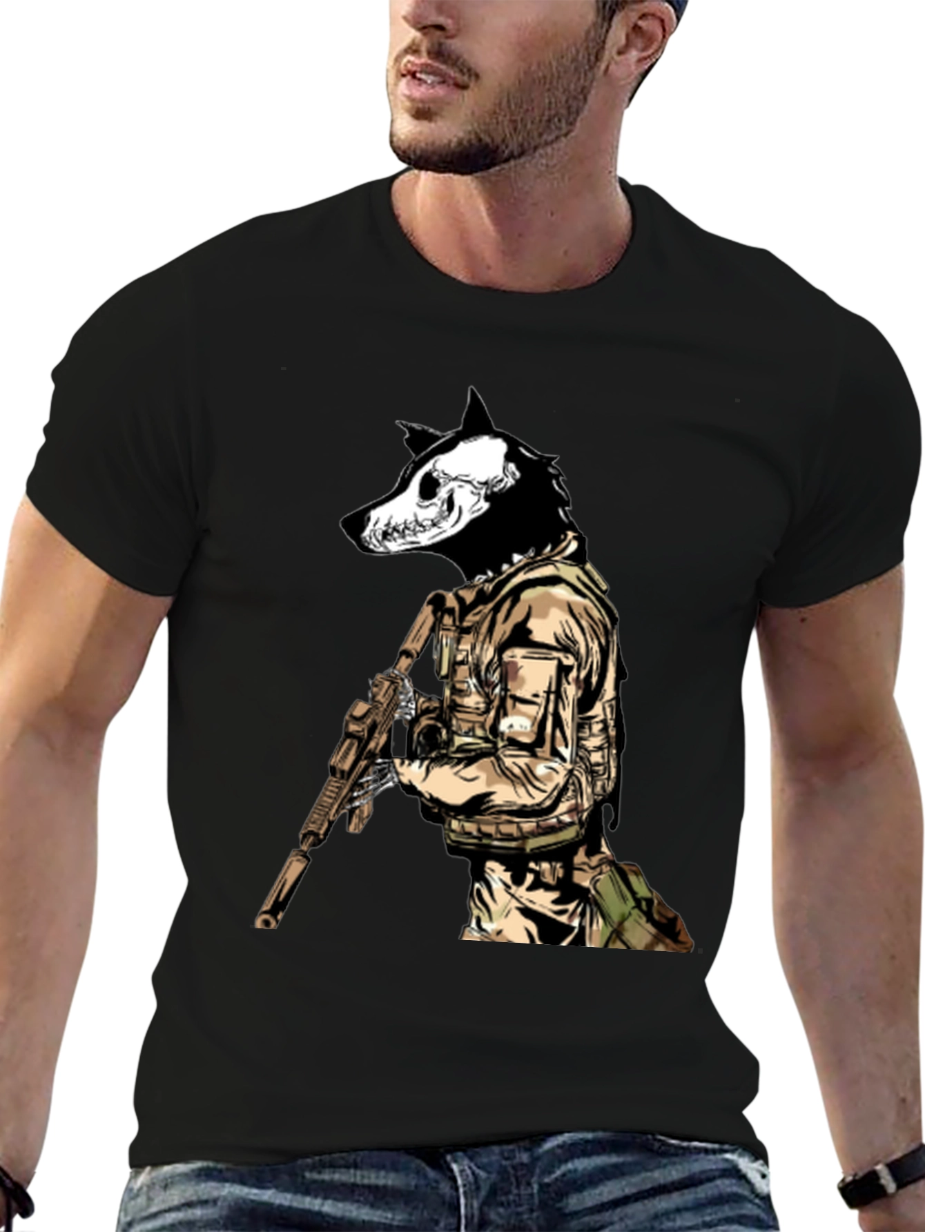 Tactical Wolf T-Shirt - Military Style