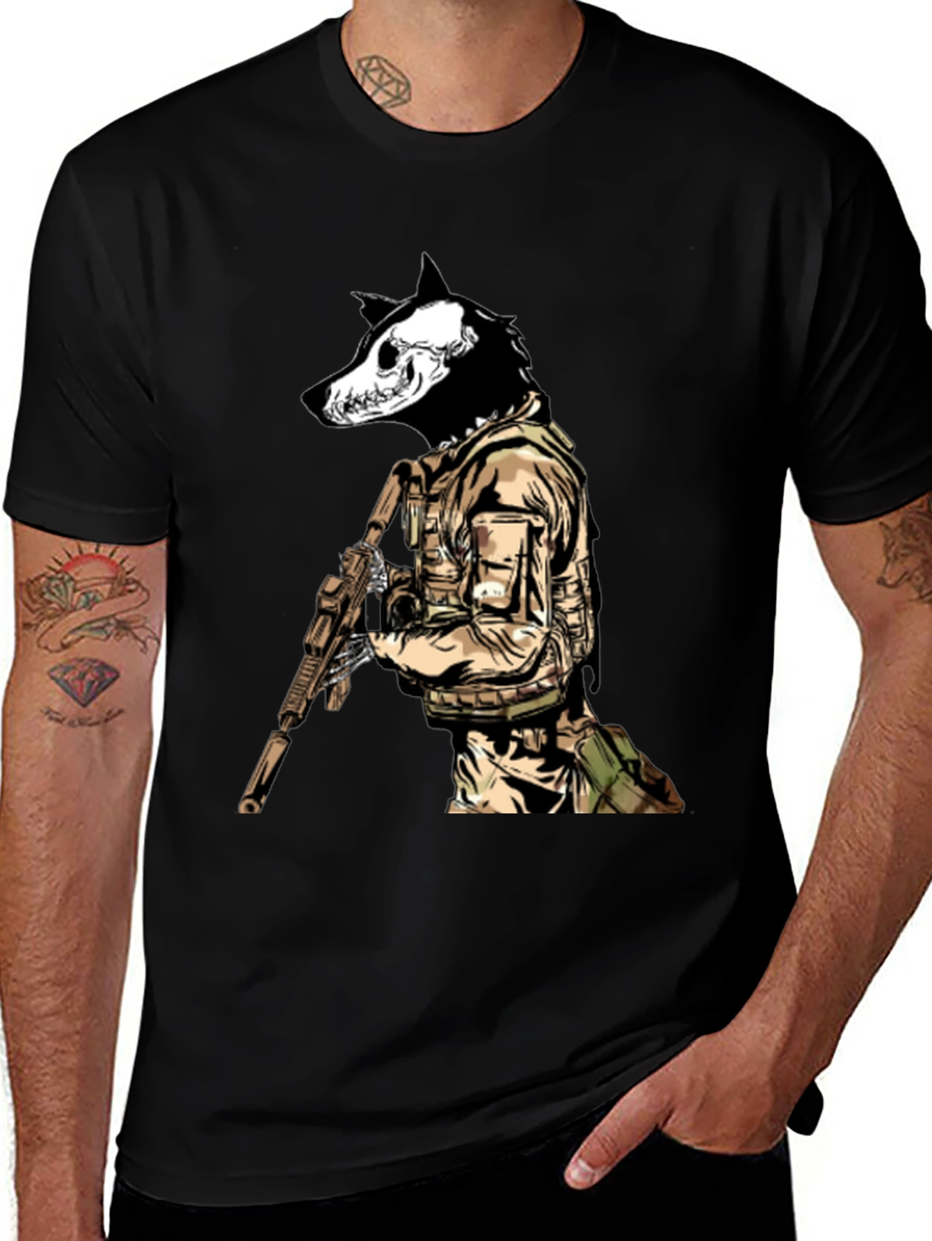 Tactical Wolf T-Shirt - Military Style