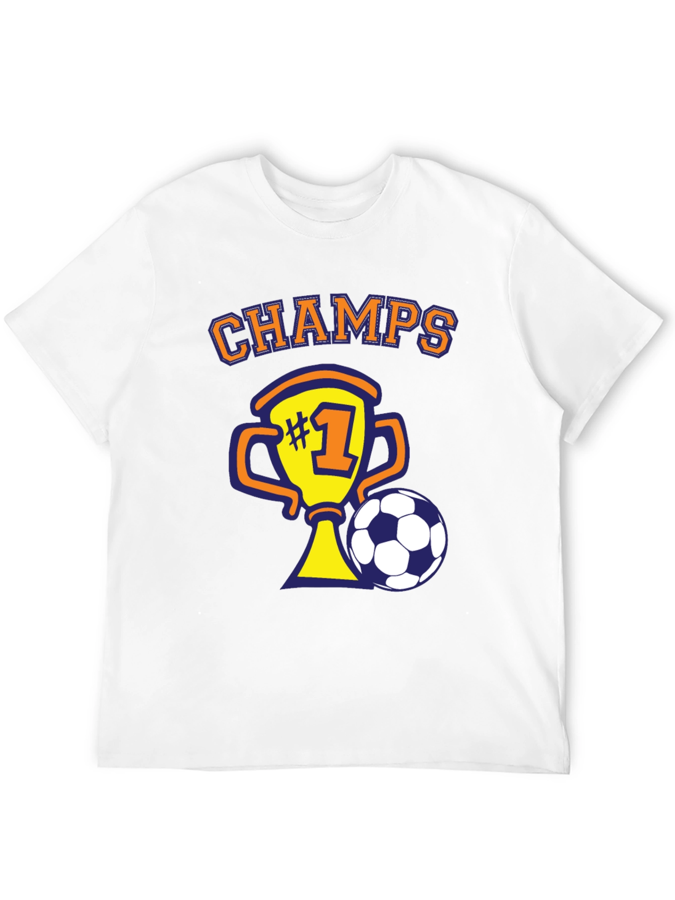 Soccer Champs T-Shirt - Number One Trophy Design