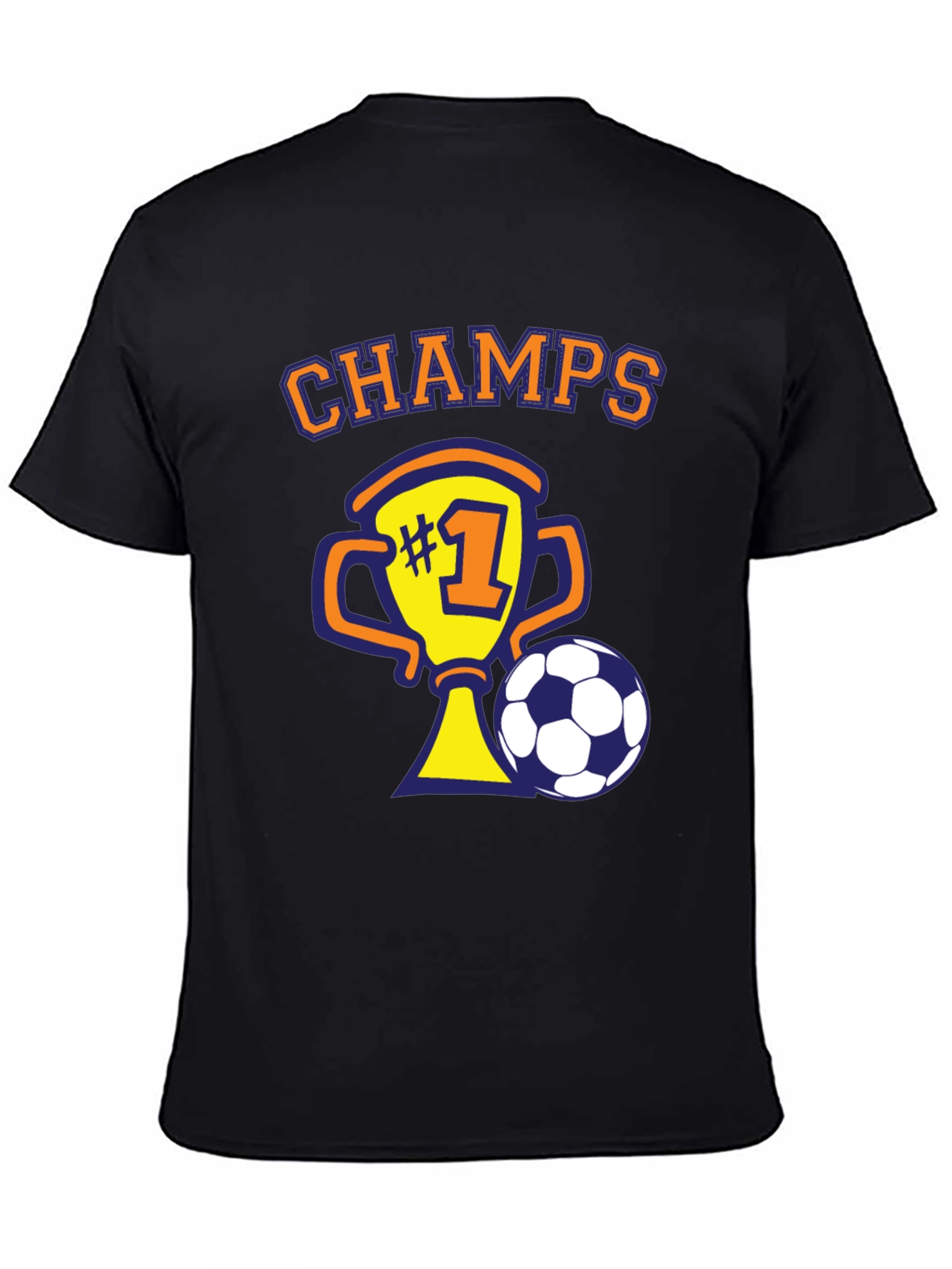 Soccer Champs T-Shirt - Number One Trophy Design