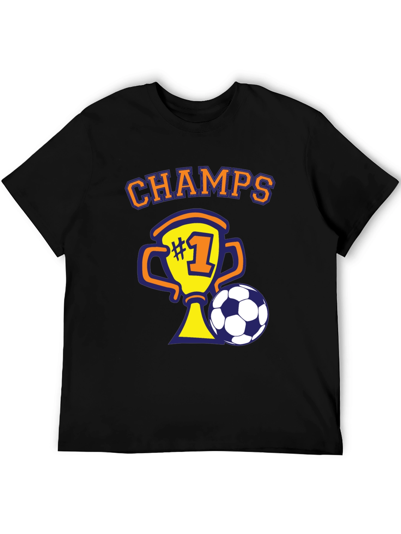 Soccer Champs T-Shirt - Number One Trophy Design
