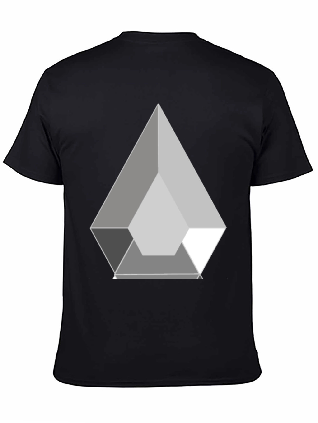 Geometric Prism Graphic Black T-Shirt